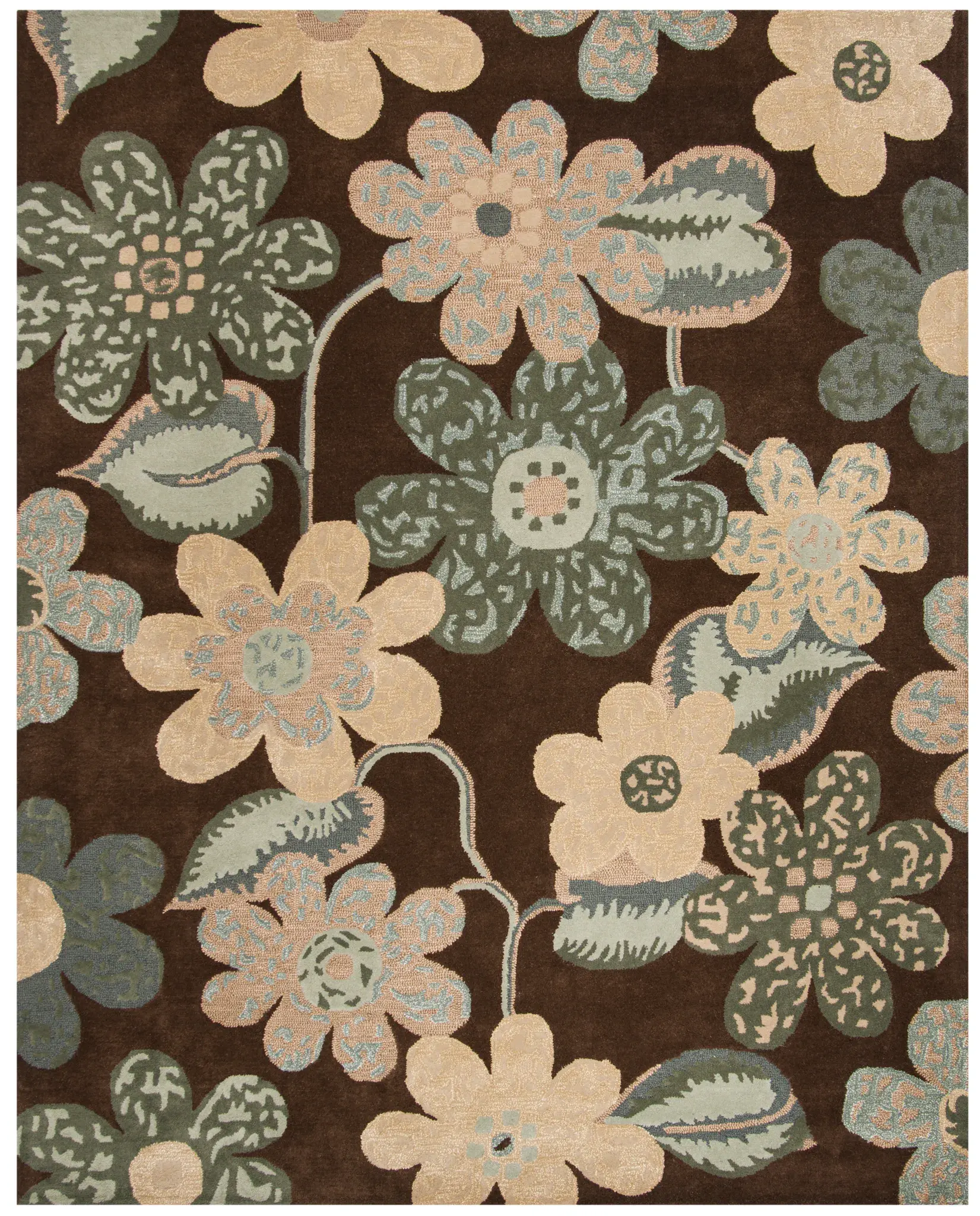 Bella Allover Floral Hand-Tufted Wool Rug