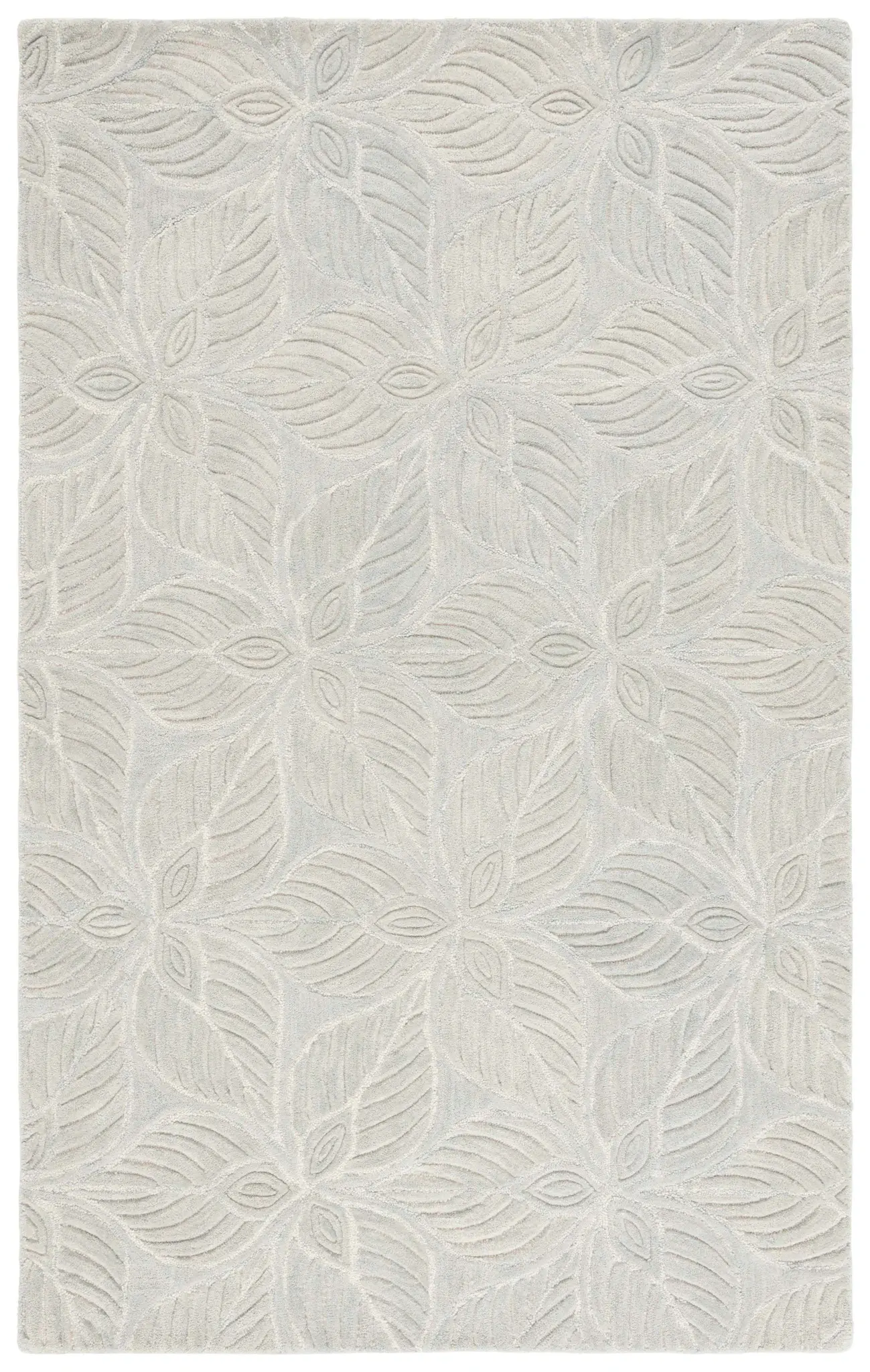 Bella Carved Leaf Hand-Tufted Wool Rug
