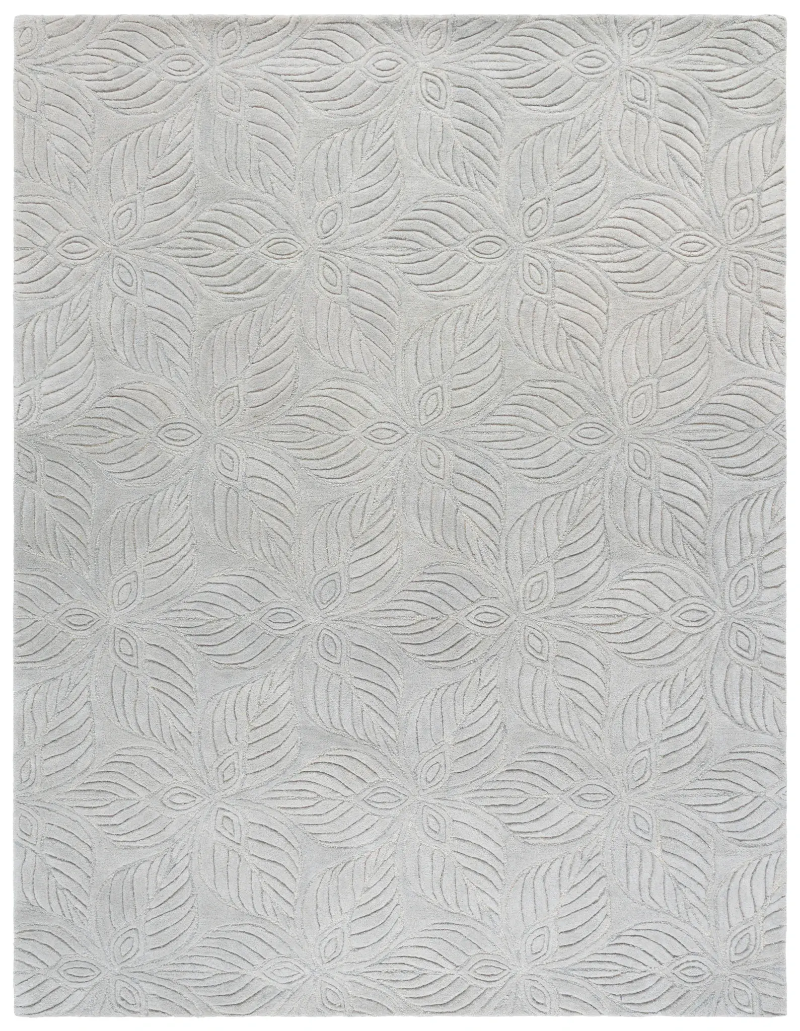 Bella Carved Leaf Hand-Tufted Wool Rug