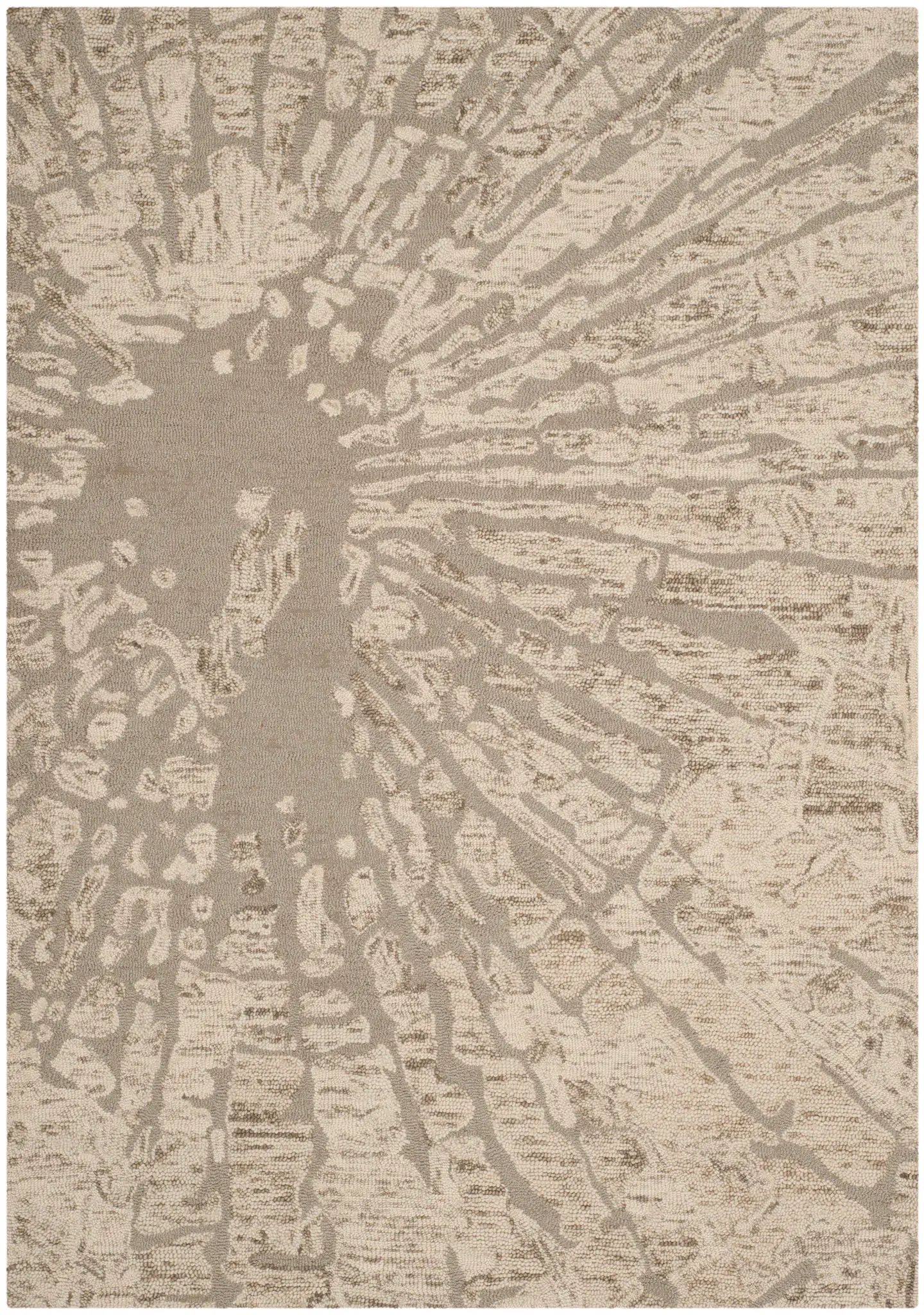 Bella Abstract Sunburst Hand-Tufted Wool Rug