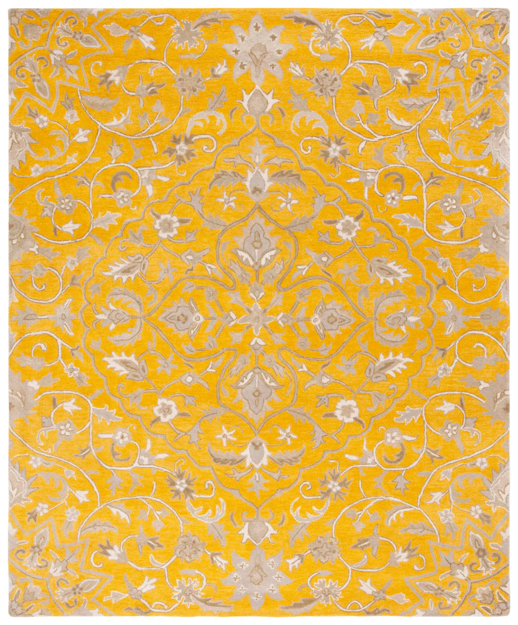 Bella Arabesque Medallion Hand-Tufted Wool Rug