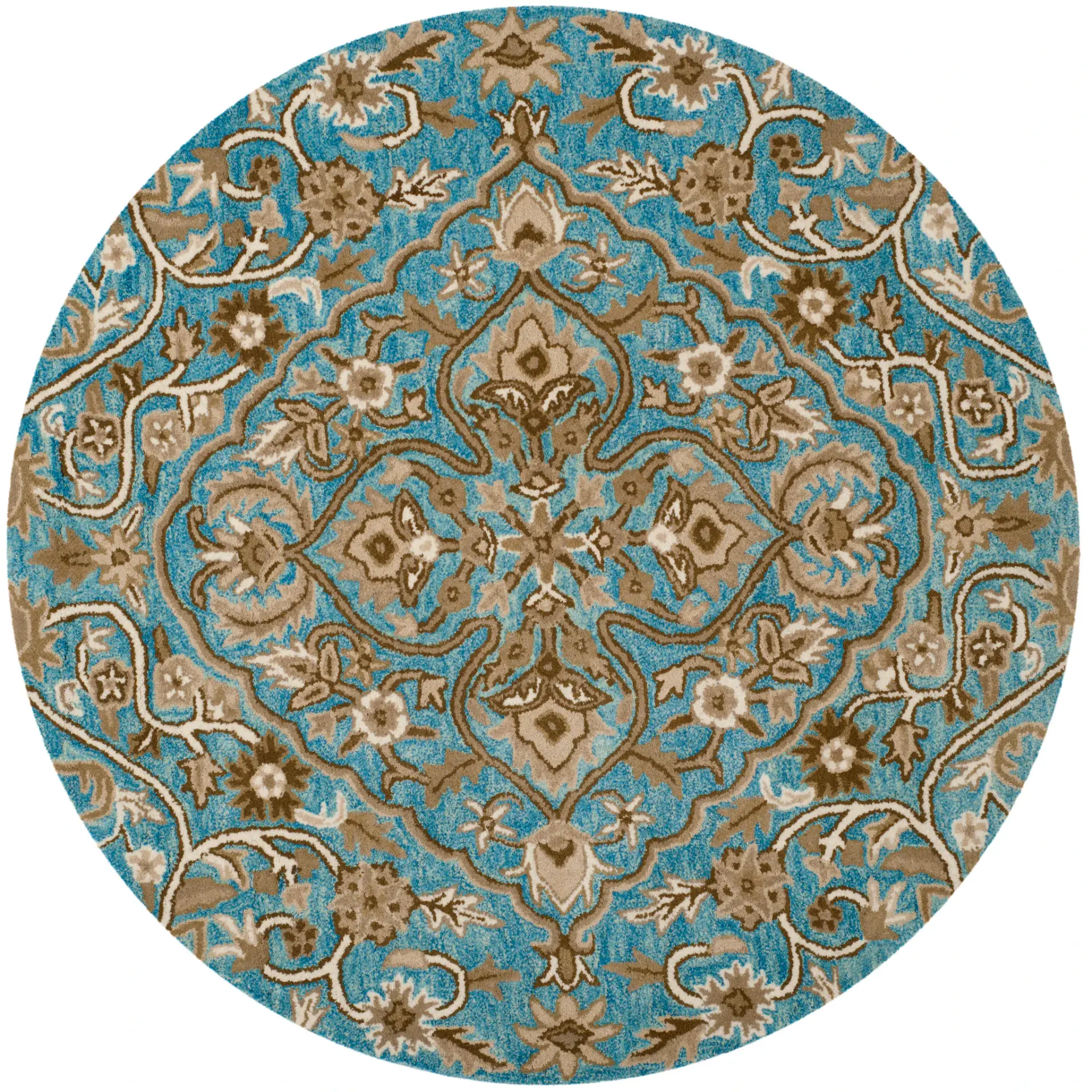 Bella Arabesque Medallion Hand-Tufted Wool Rug
