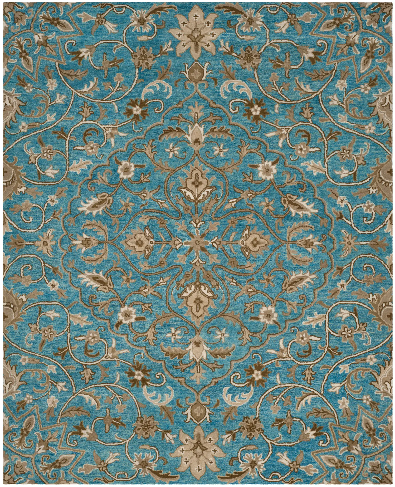 Bella Arabesque Medallion Hand-Tufted Wool Rug