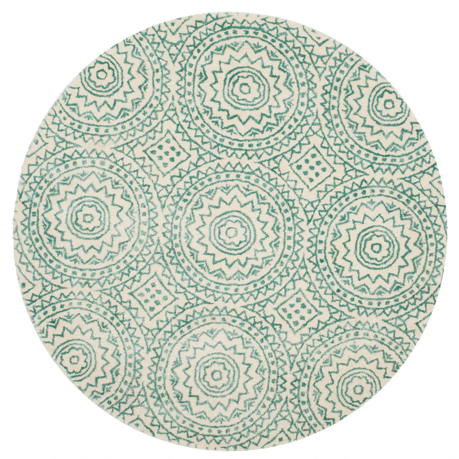 Bella Circular Medallion Hand-Tufted Rug