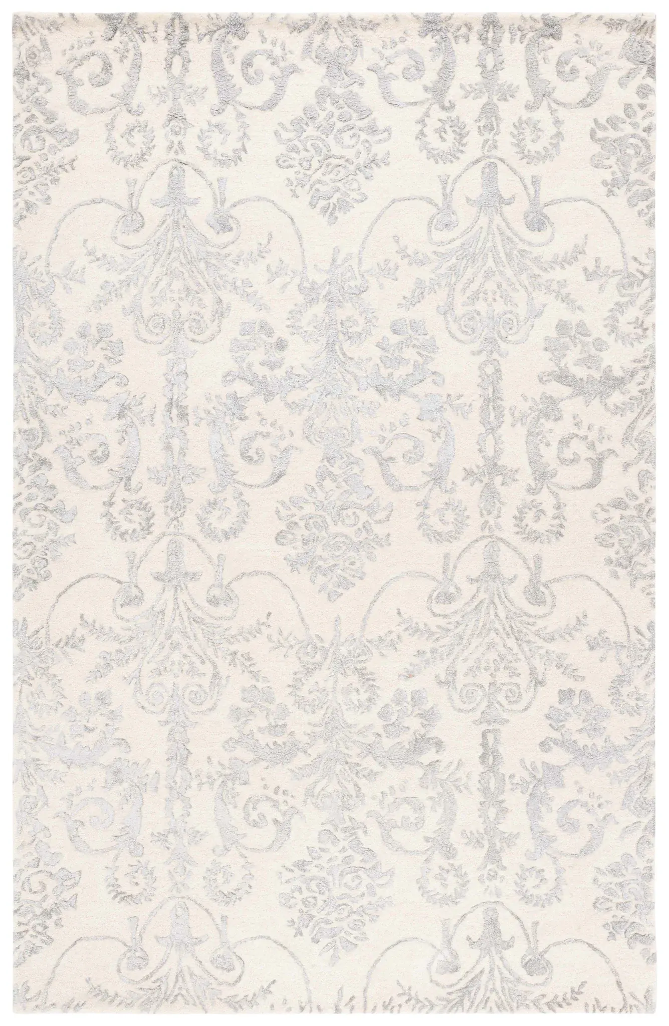 Bella Faded Damask Hand-Tufted Rug