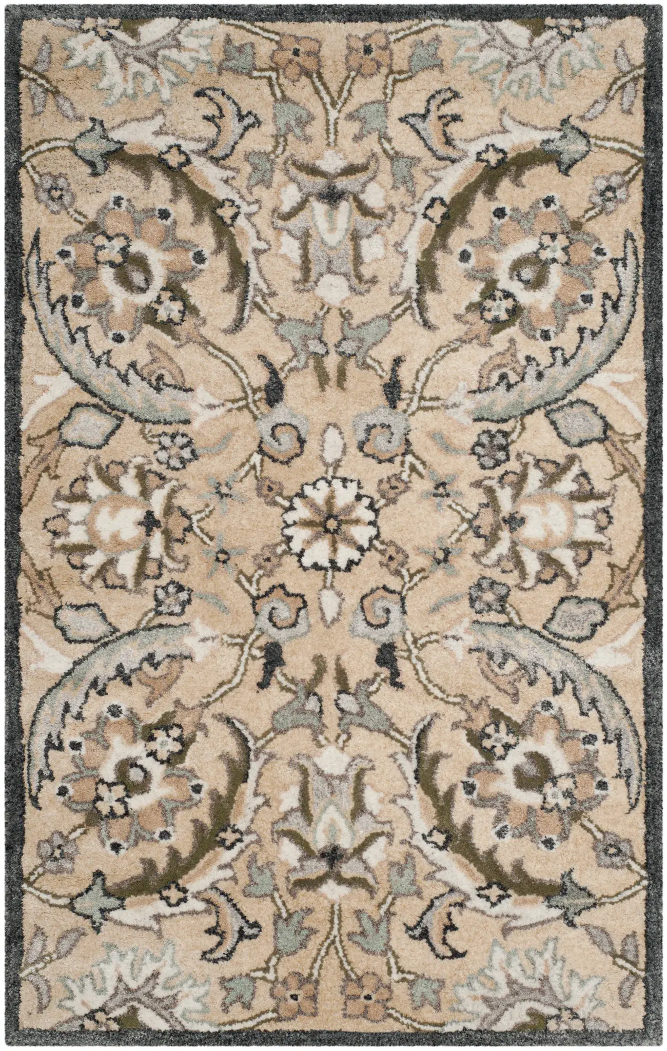 Bella Floral Vine Hand-Tufted Viscose Rug