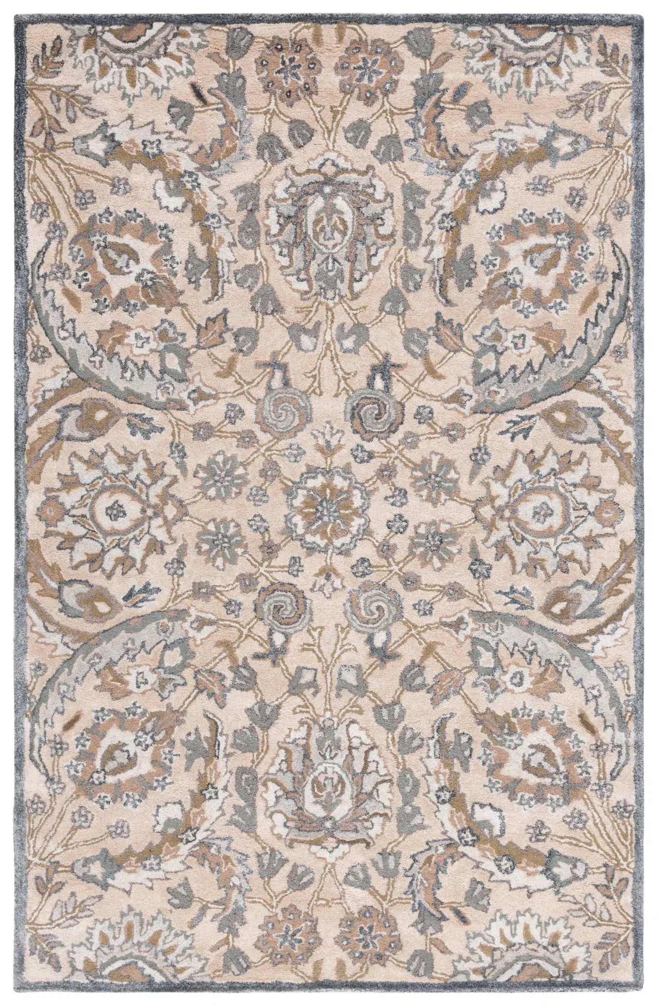 Bella Floral Vine Hand-Tufted Viscose Rug