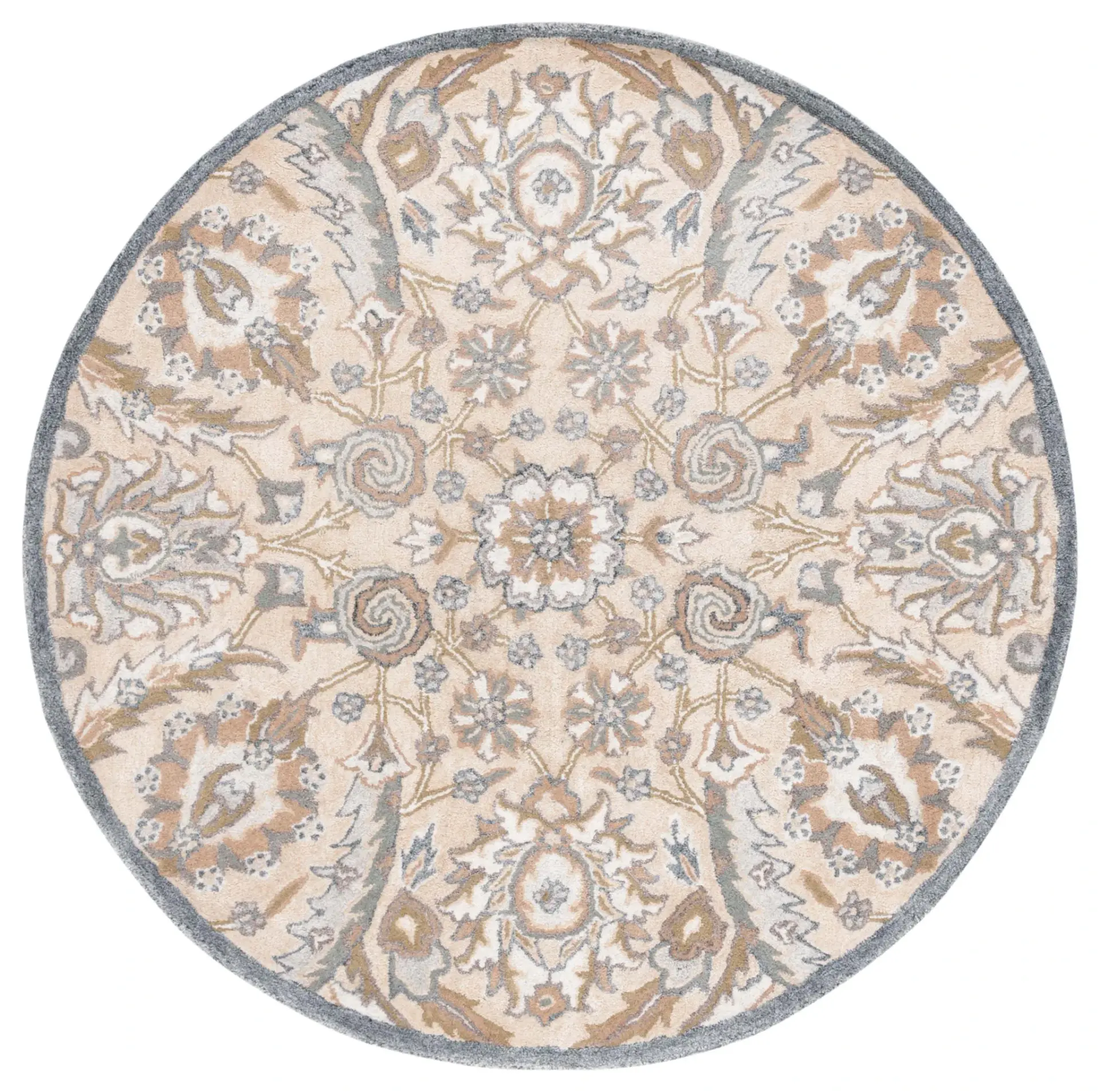 Bella Floral Vine Hand-Tufted Viscose Rug