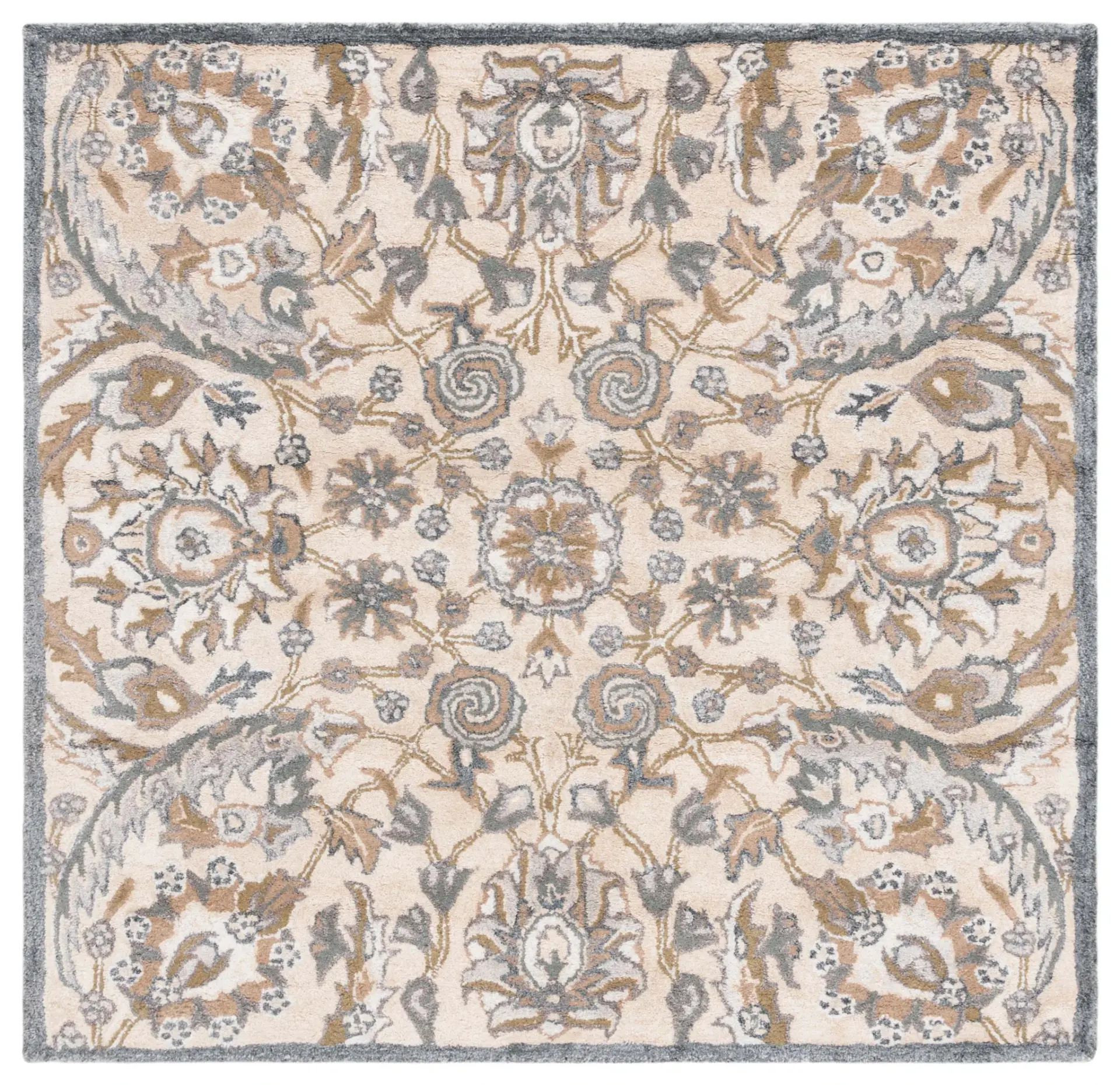 Bella Floral Vine Hand-Tufted Viscose Rug