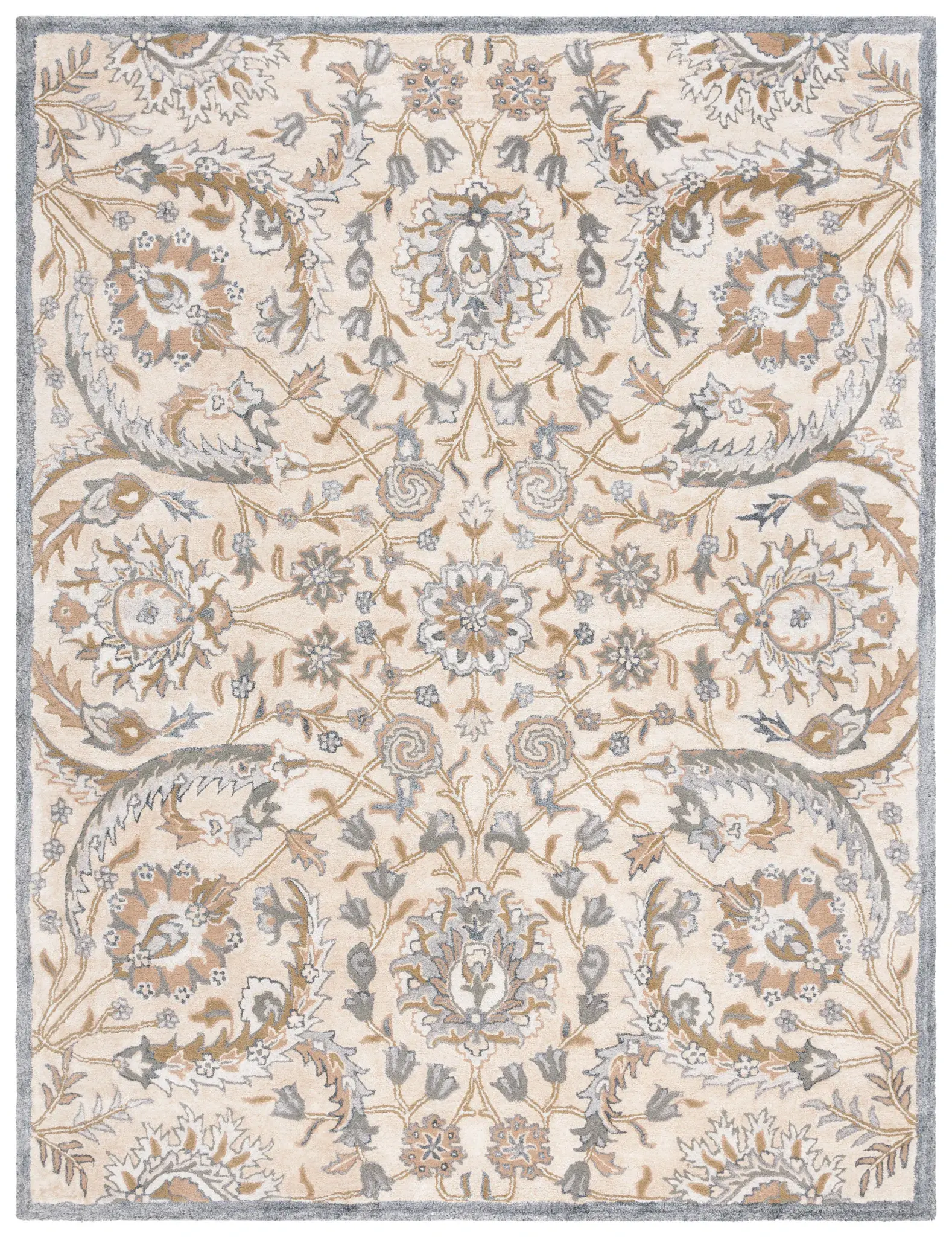 Bella Floral Vine Hand-Tufted Viscose Rug