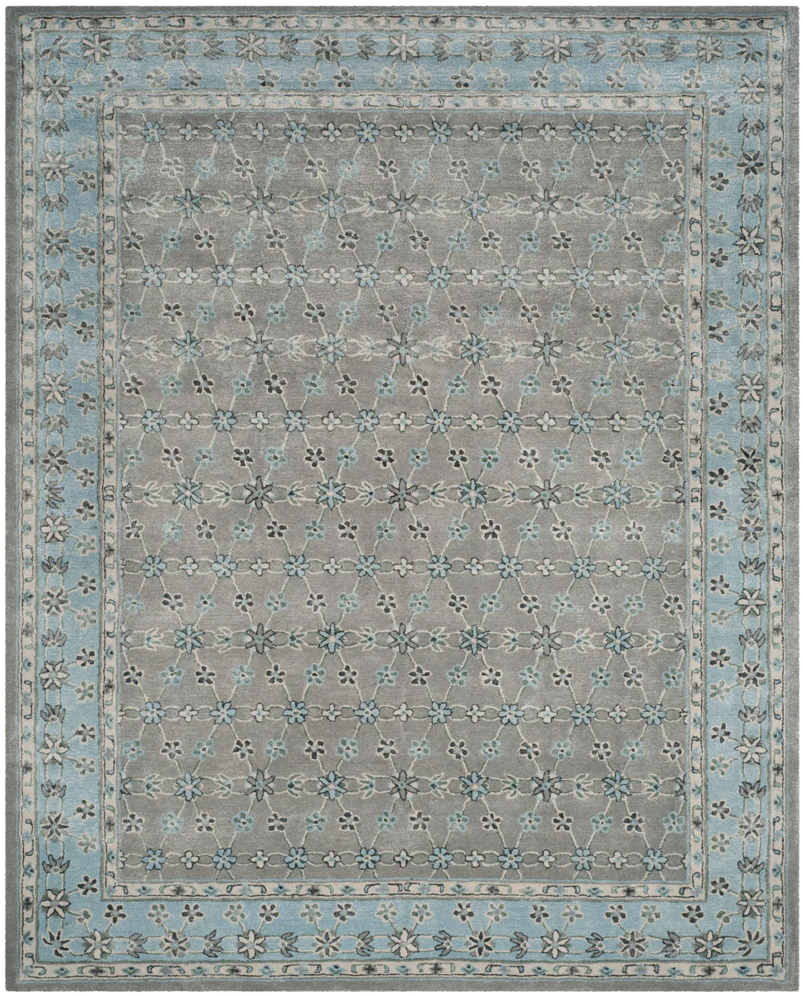 Bella Floral Lattice Hand-Tufted Rug