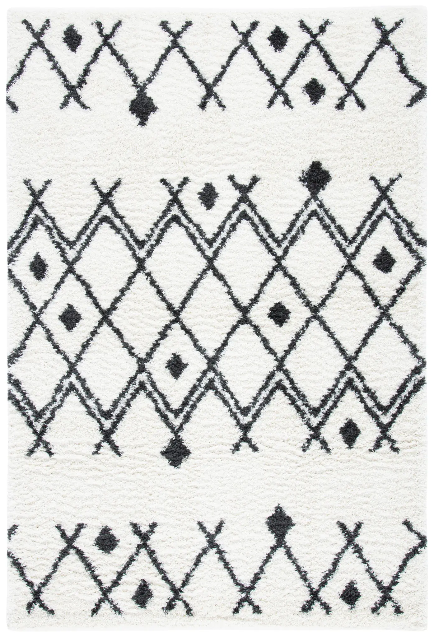 Berber Diamond Lattice Shag Rug