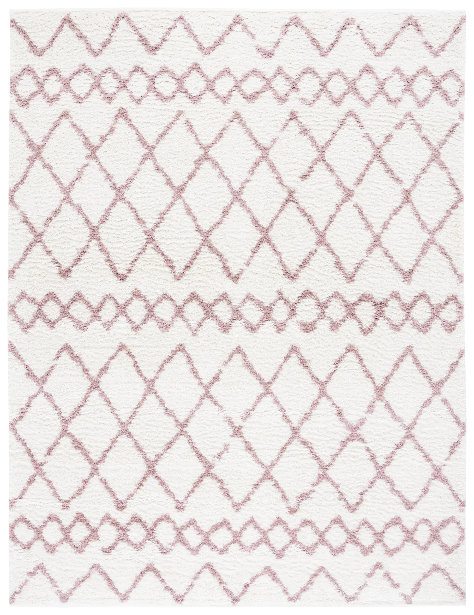 Berber Diamond Trellis Shag Rug