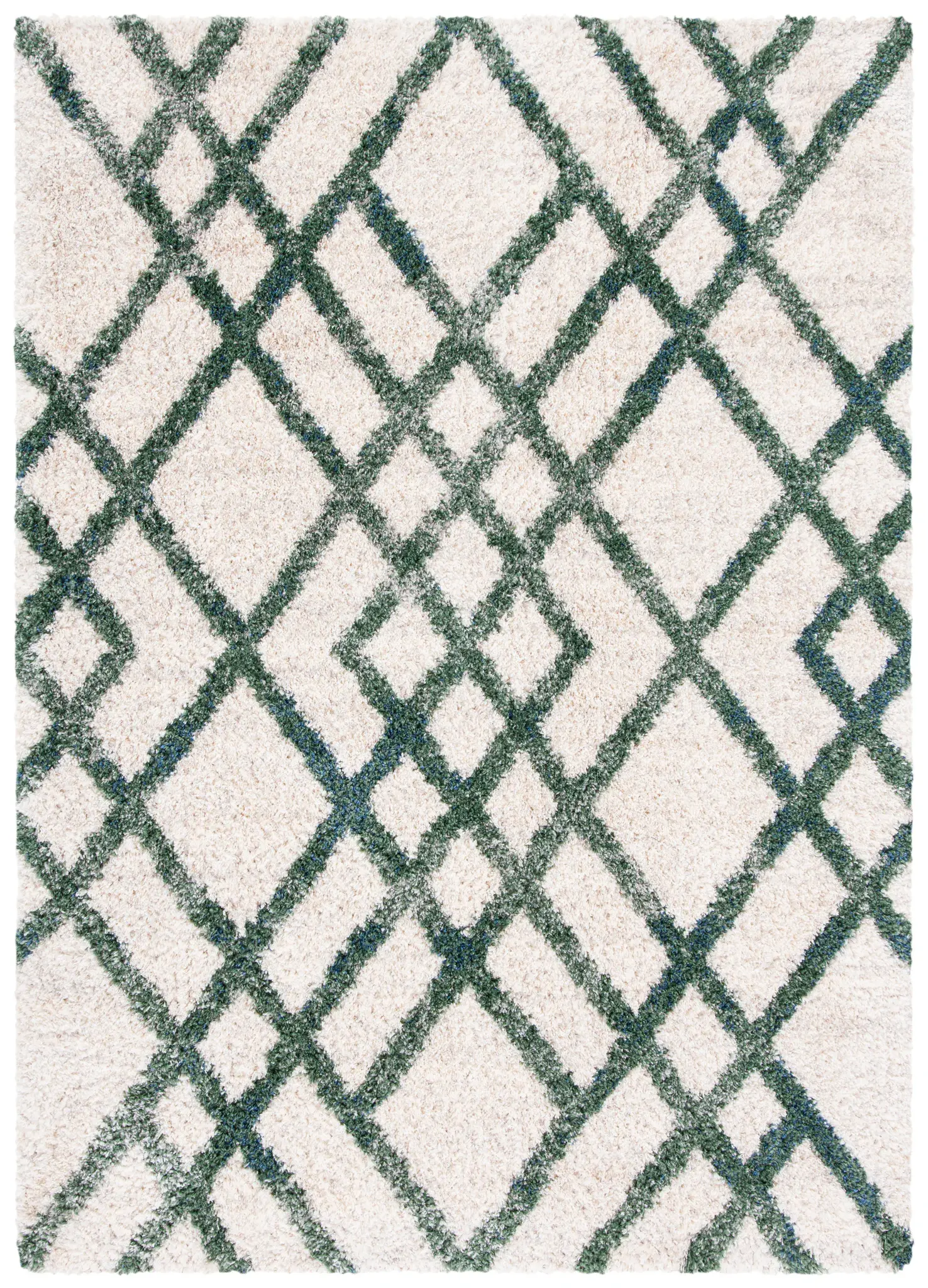 Berber Shag Diamond Trellis Rug