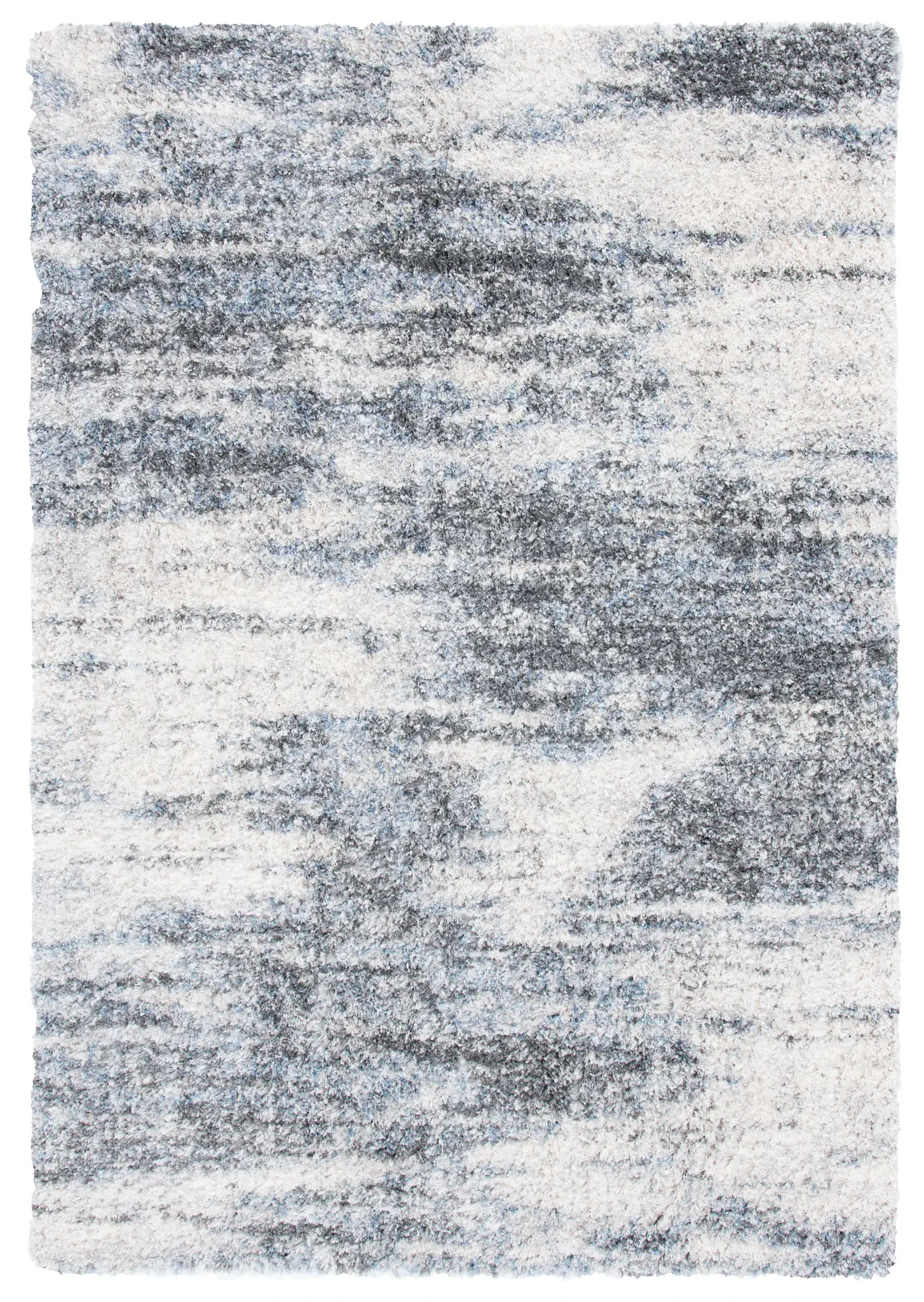 Berber Shag Abstract Banded Rug