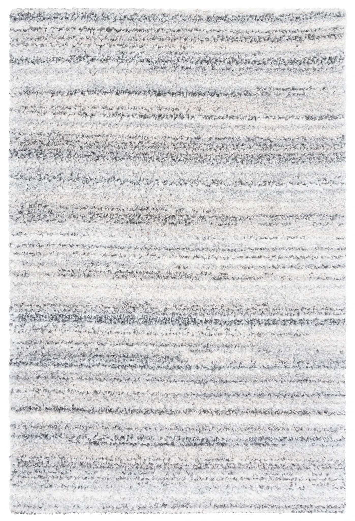 Berber Slender Stripe Shag Rug