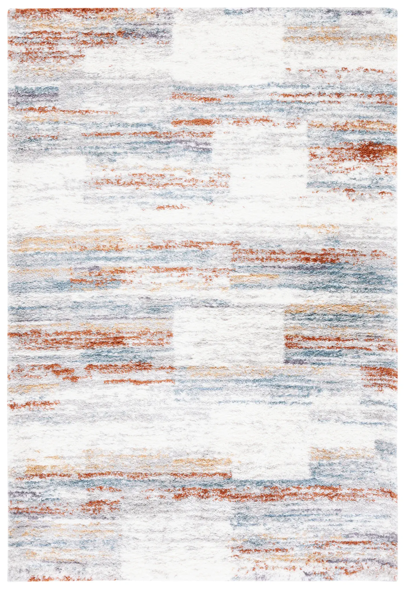 Berber Abstract Stripe Shag Rug