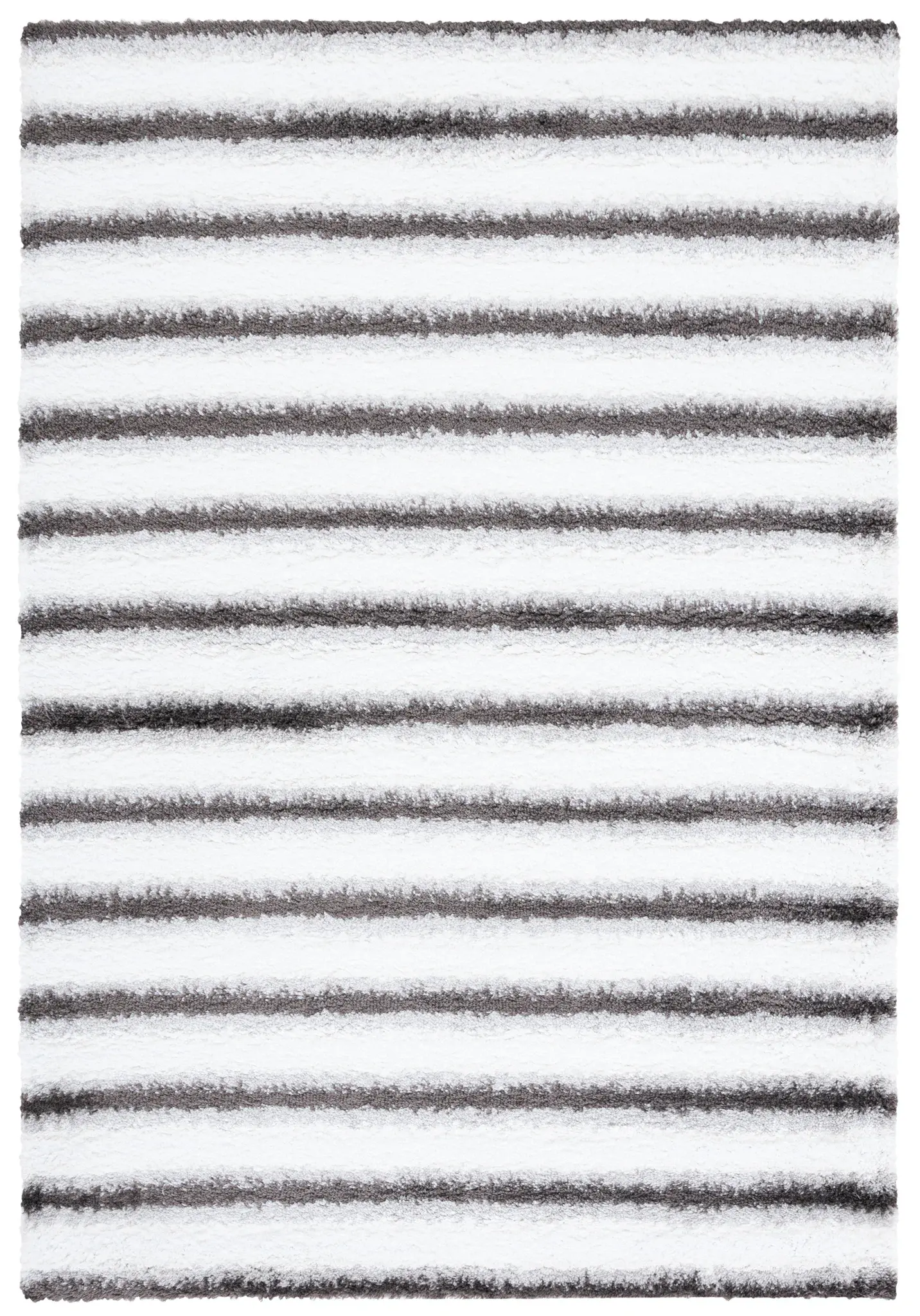 Berber Thin Horizontal Stripe Shag Rug