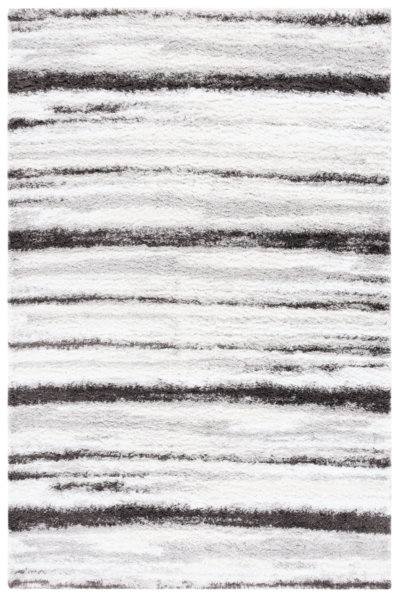 Berber Horizontal Stripe Shag Rug