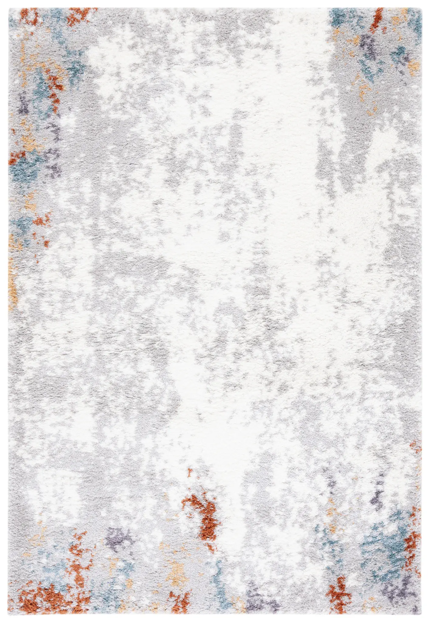 Berber Abstract Splash Shag Rug