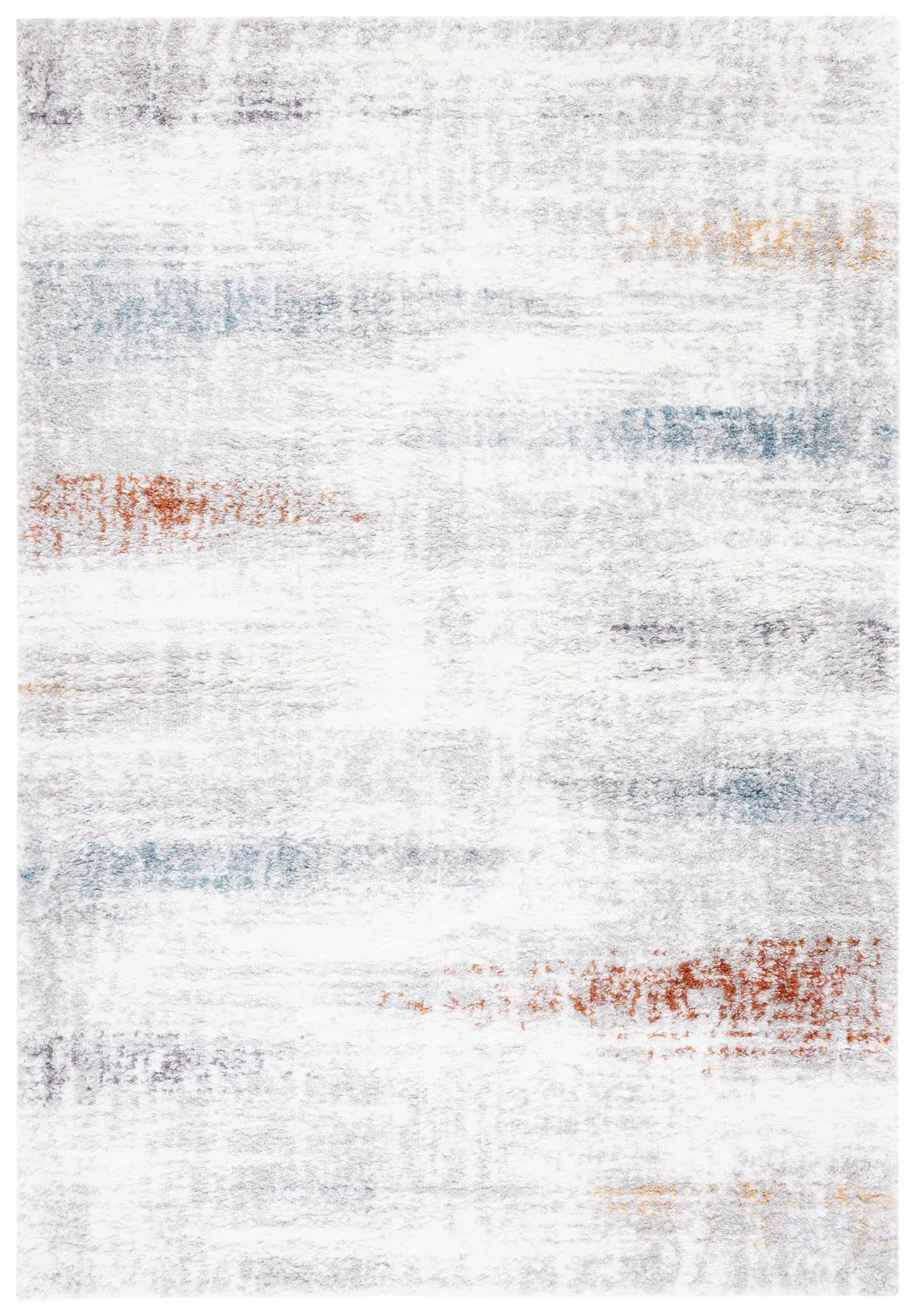 Berber Abstract Brushstroke Shag Rug