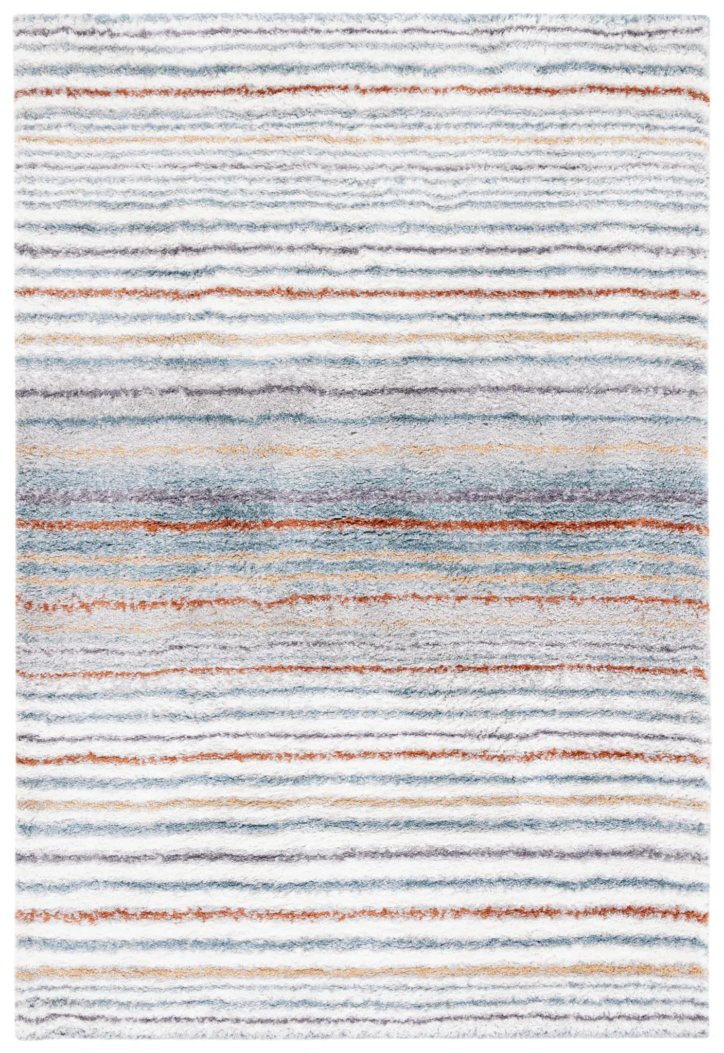 Berber Gradient Stripe Shag Rug