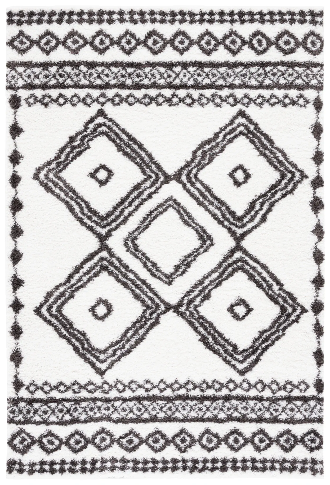 Berber Moroccan Diamond Shag Rug
