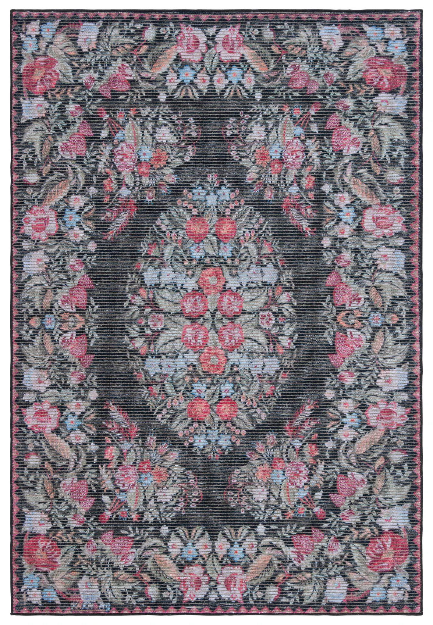 Besarabian Floral Medallion Washable Rug