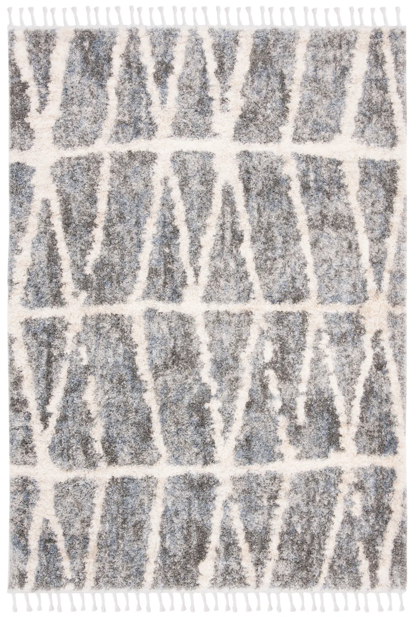 Berber Fringe Chevron Shag Rug