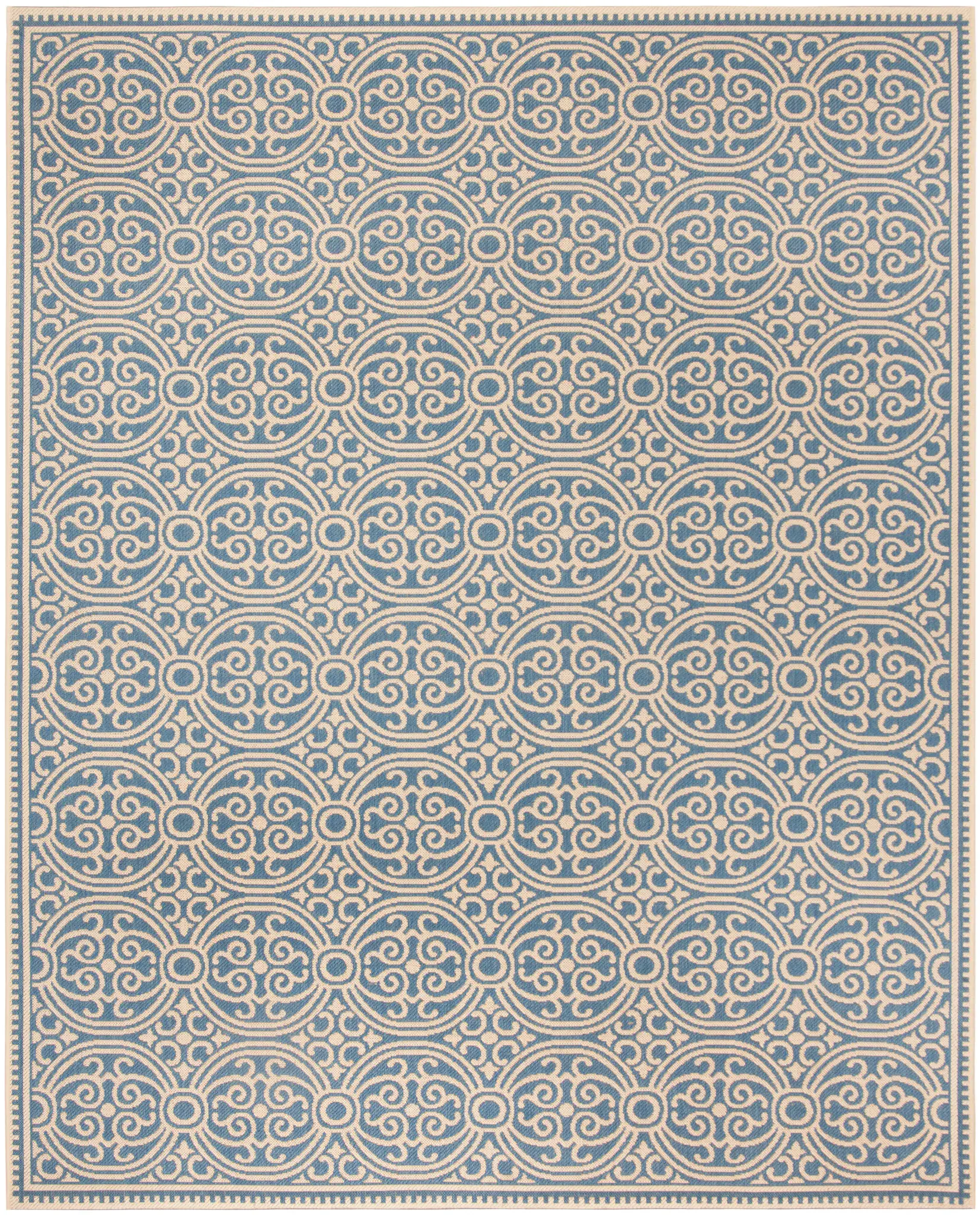 Beach House Scroll Tile Outdoor Rug