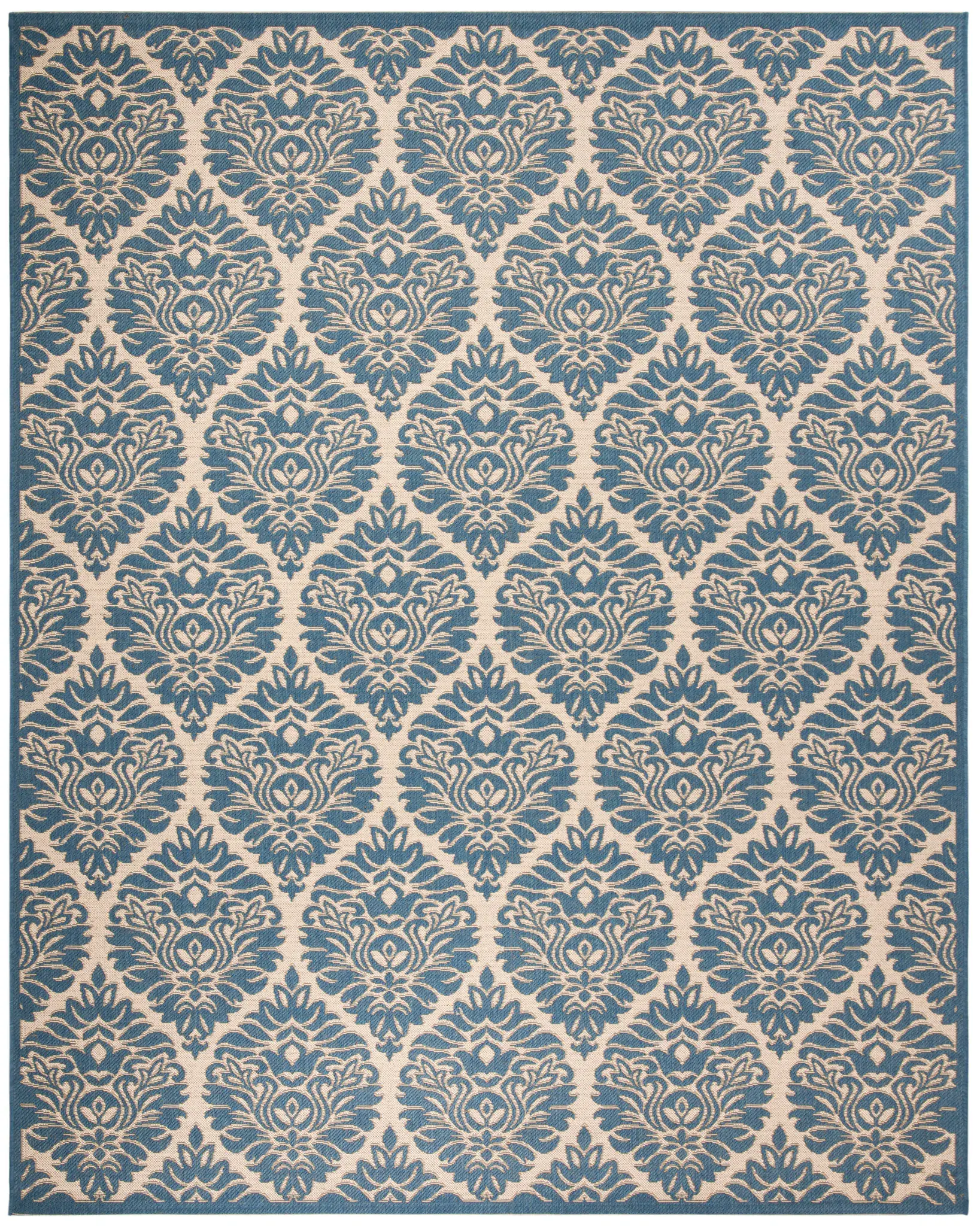 Beach House Damask Outdoor Rug