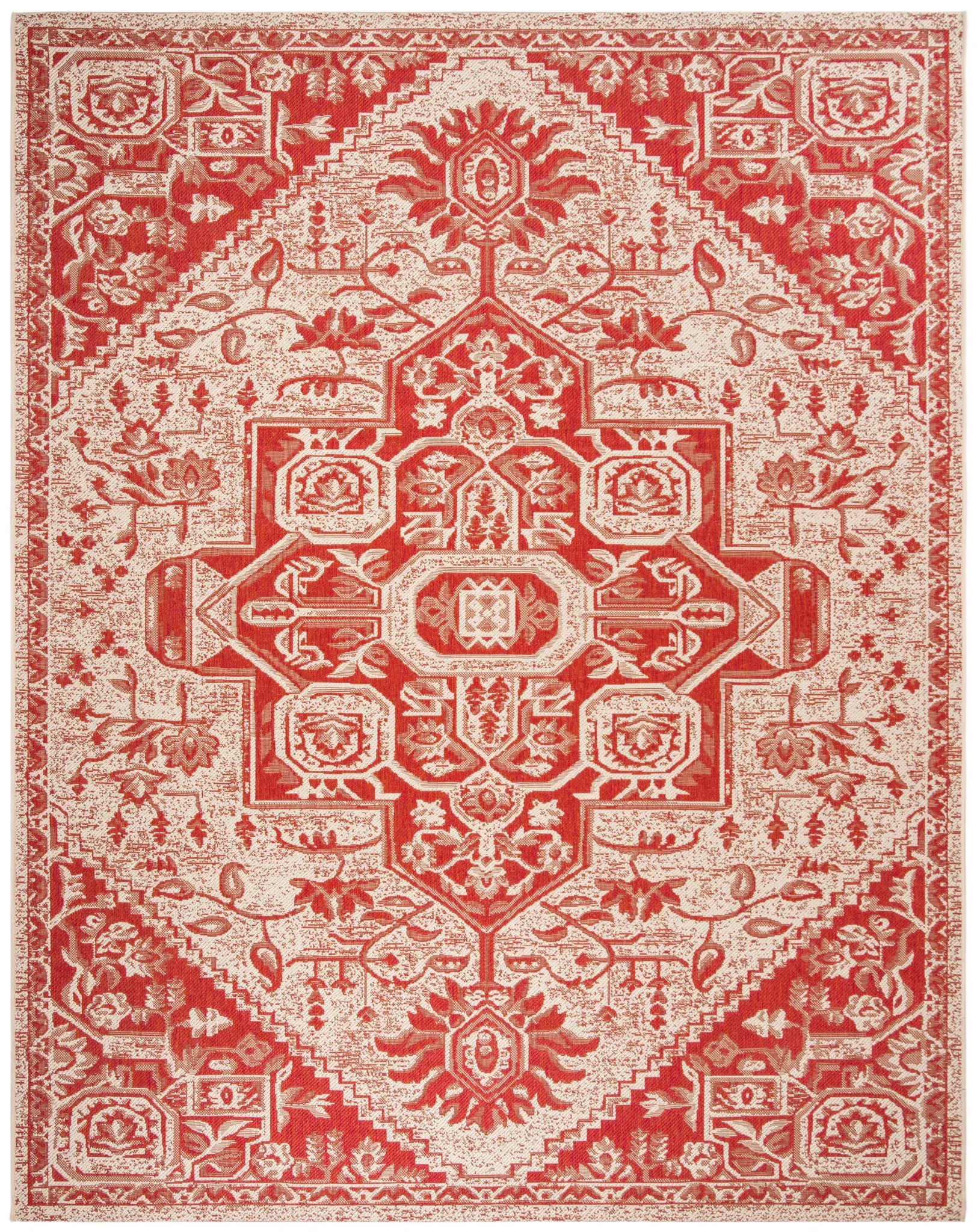 Beach House Floral Medallion Outdoor Rug