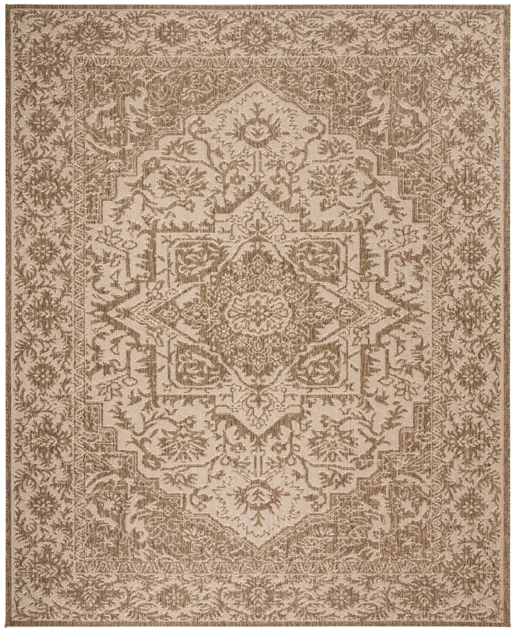 Beach House Framed Medallion Outdoor Rug