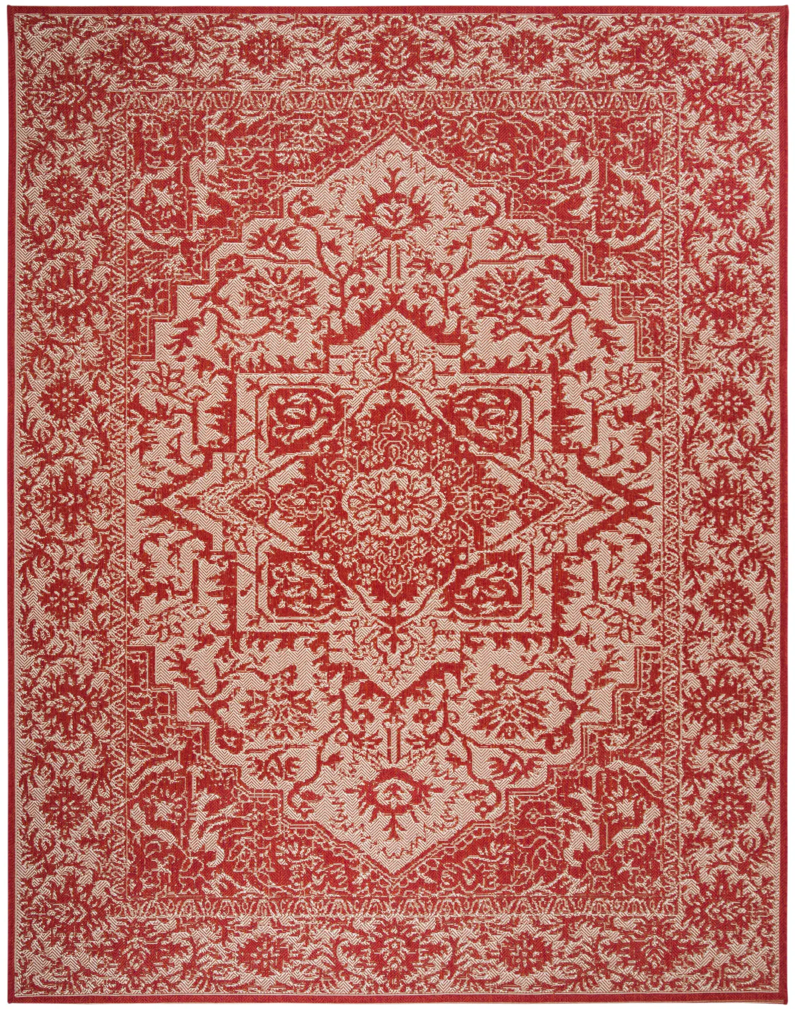 Beach House Framed Medallion Outdoor Rug