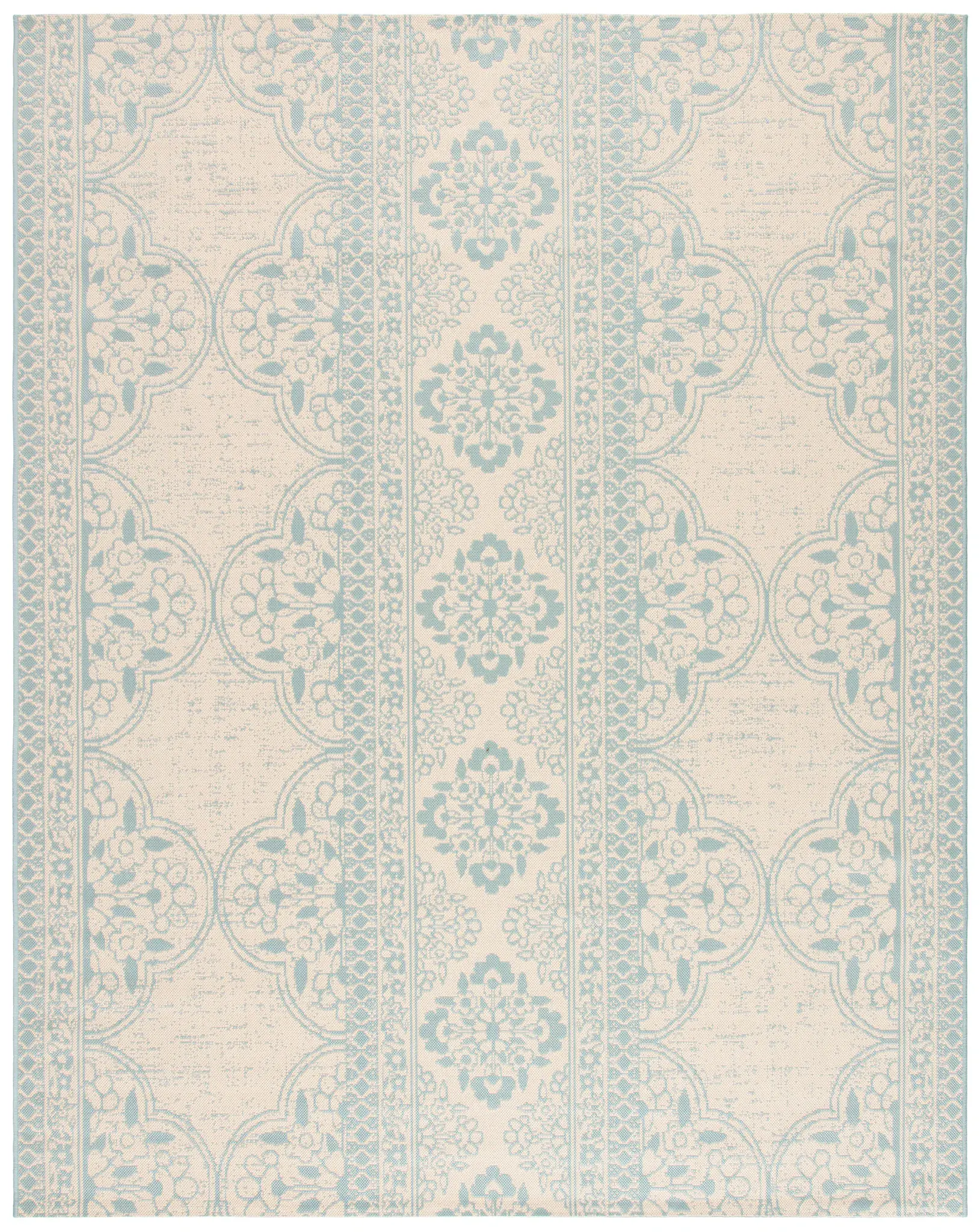 Beach House Floral Panel Outdoor Rug
