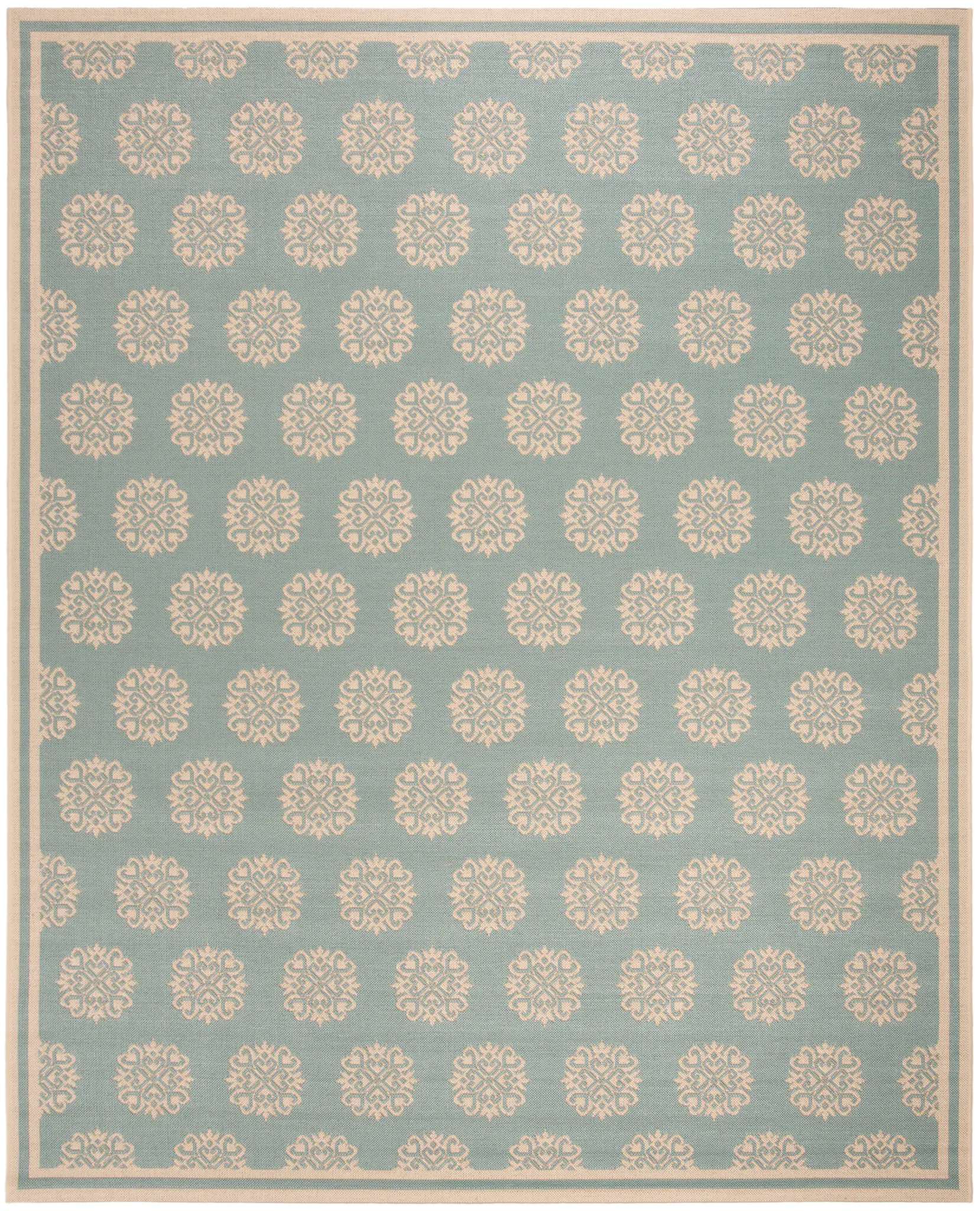 Beach House Stylized Floral Outdoor Rug
