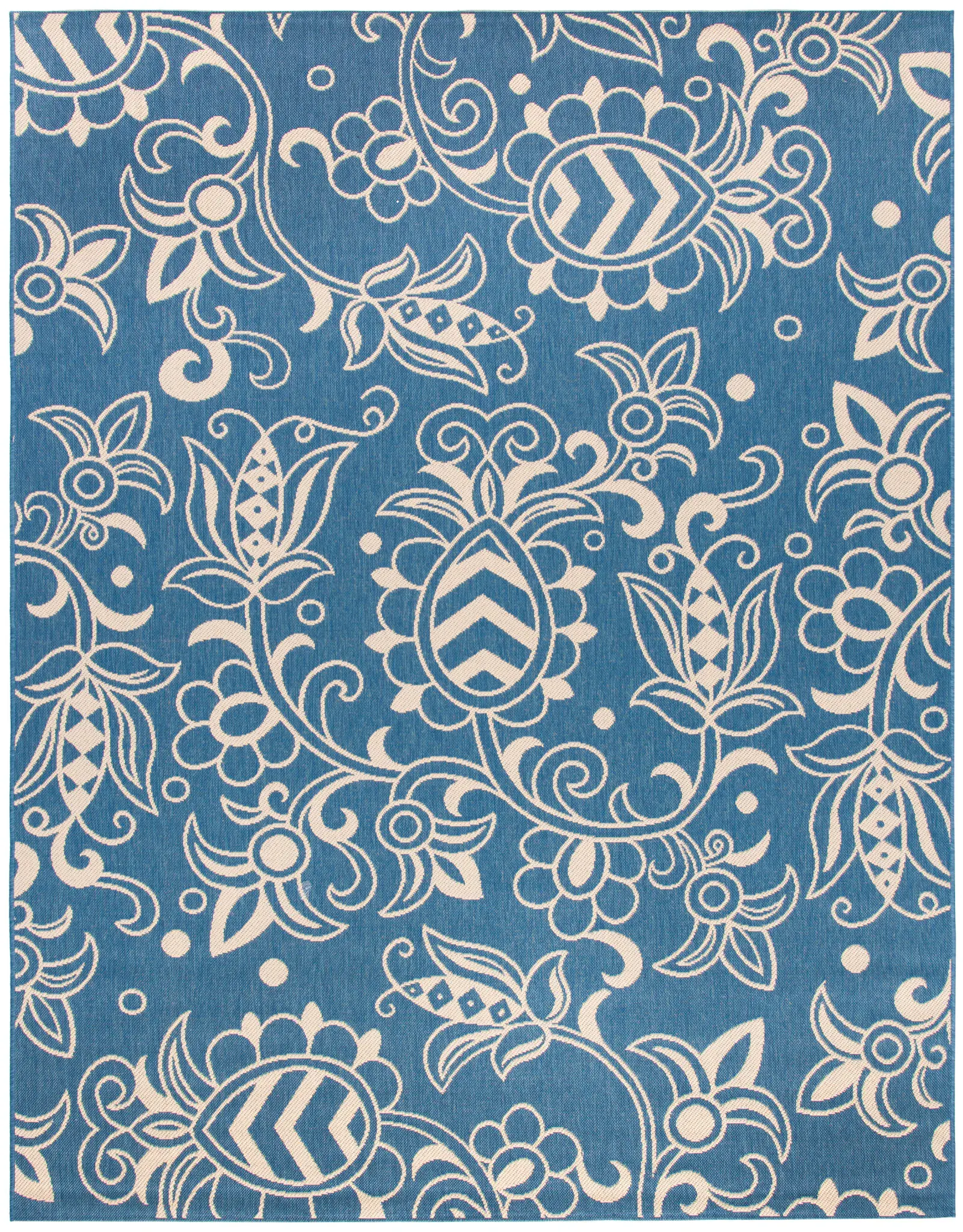 Beach House Floral Vine Outdoor Rug
