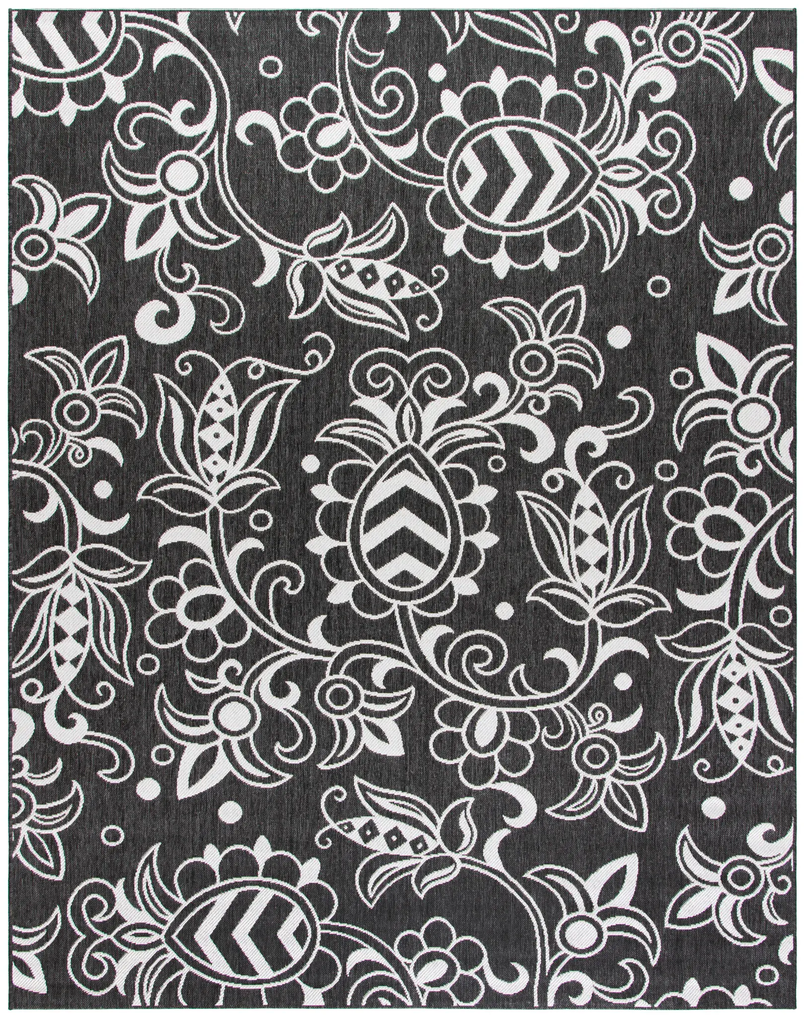 Beach House Floral Vine Outdoor Rug