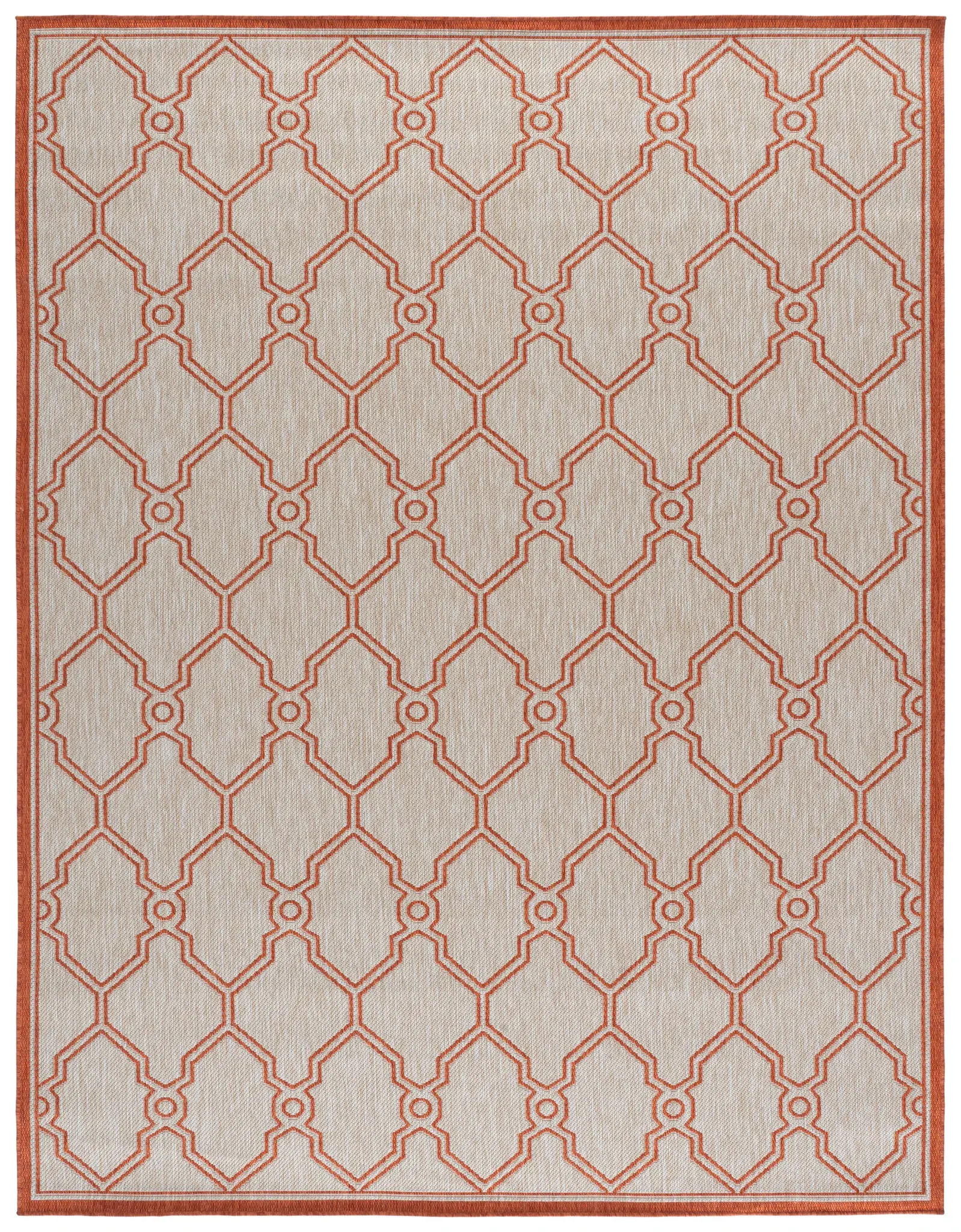 Beach House Geometric Trellis Outdoor Rug