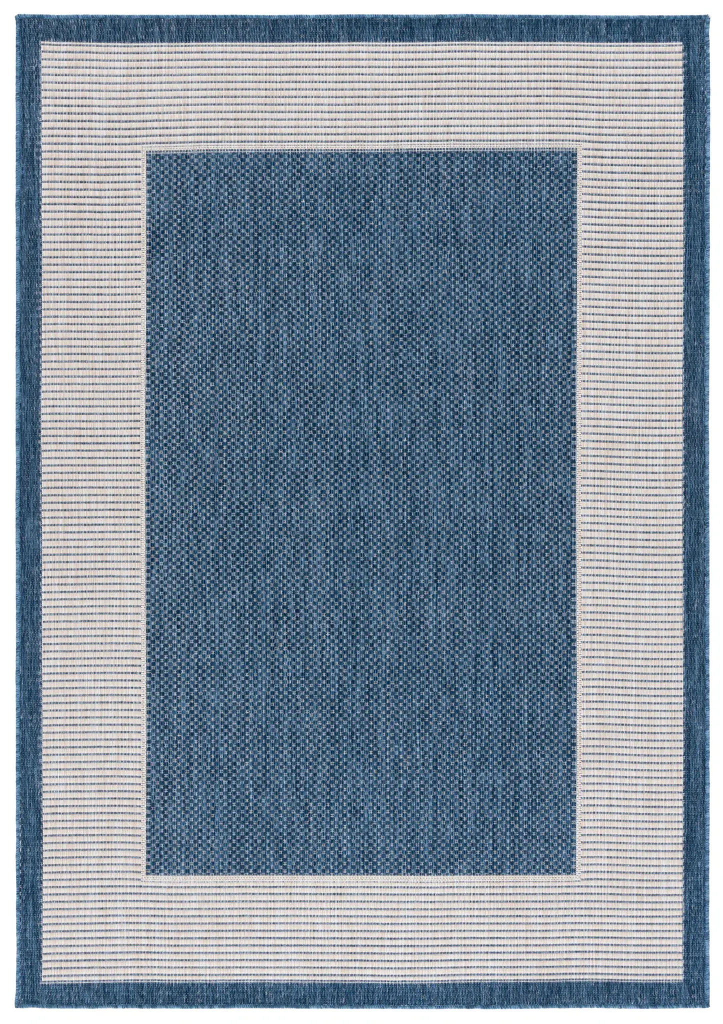 Beach House Striped Border Outdoor Rug