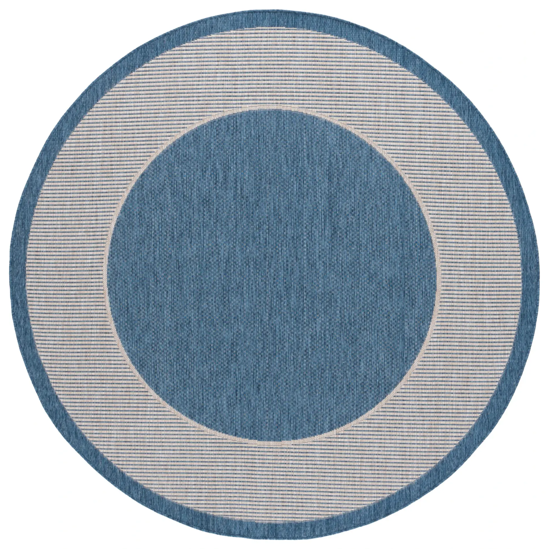Beach House Striped Border Outdoor Rug