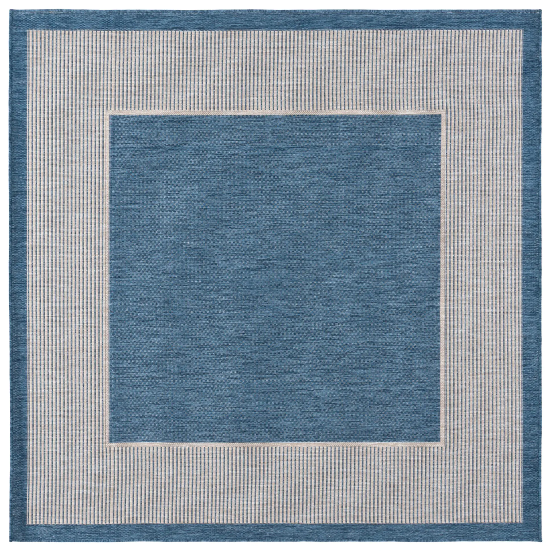 Beach House Striped Border Outdoor Rug