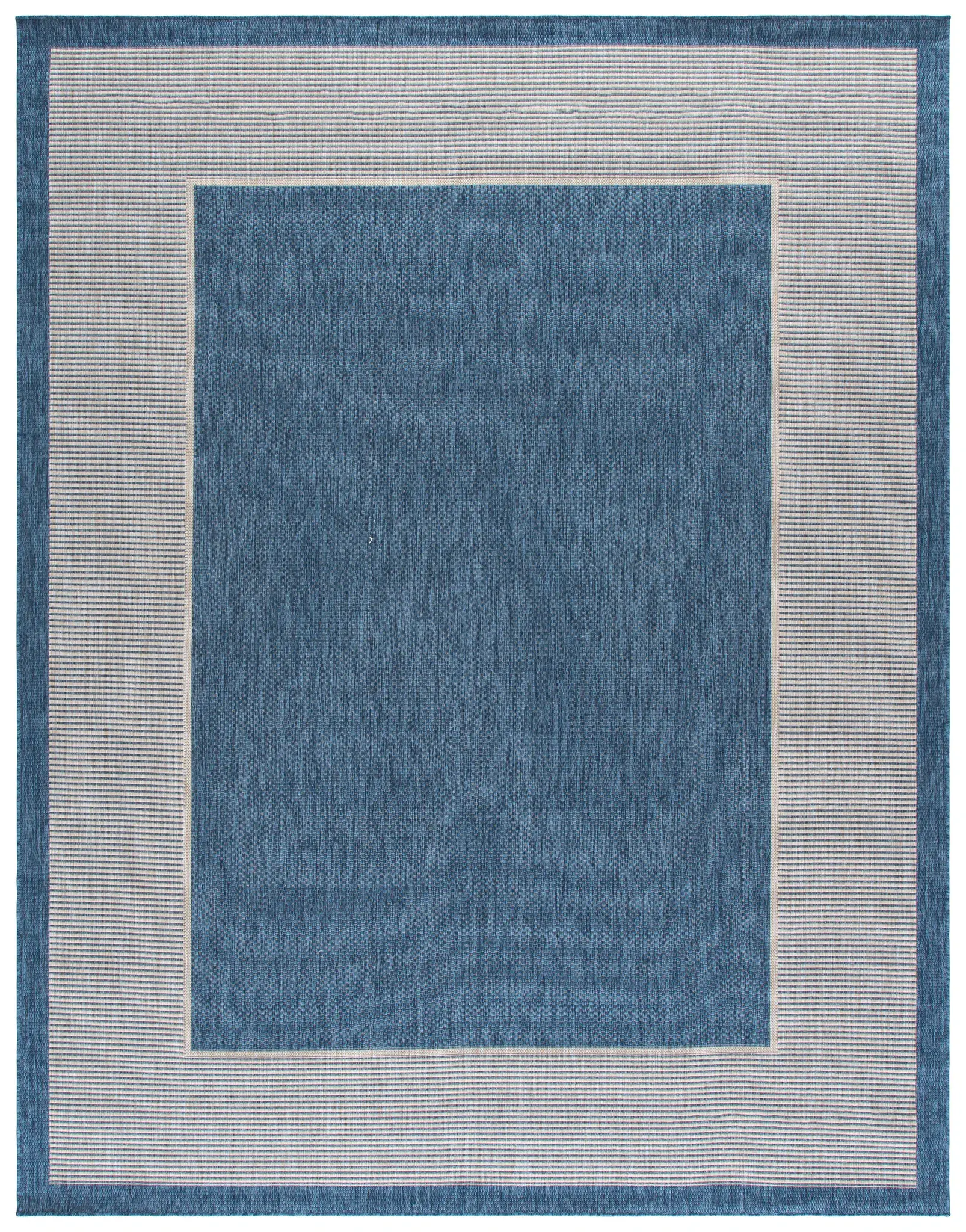 Beach House Striped Border Outdoor Rug