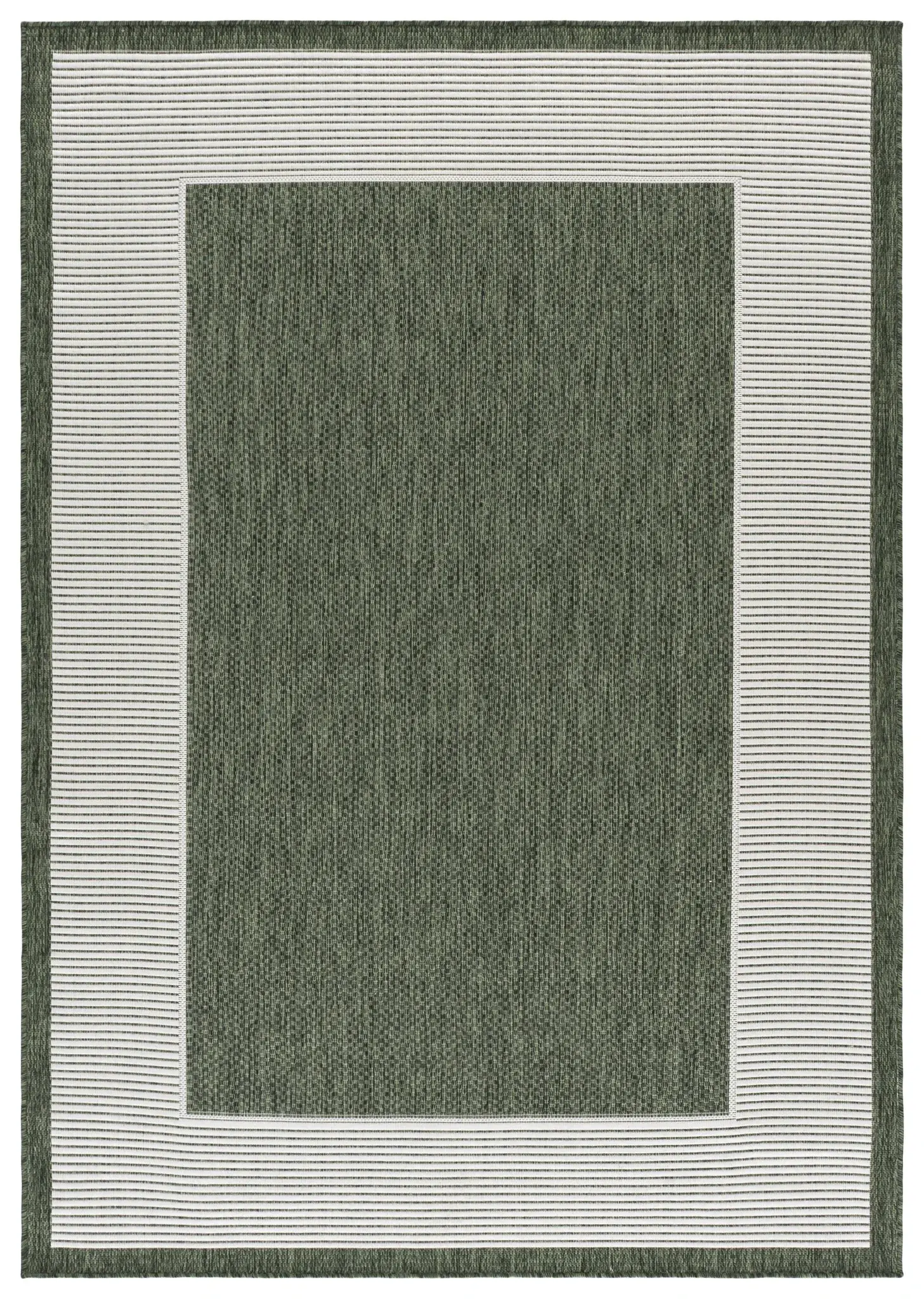 Beach House Striped Border Outdoor Rug
