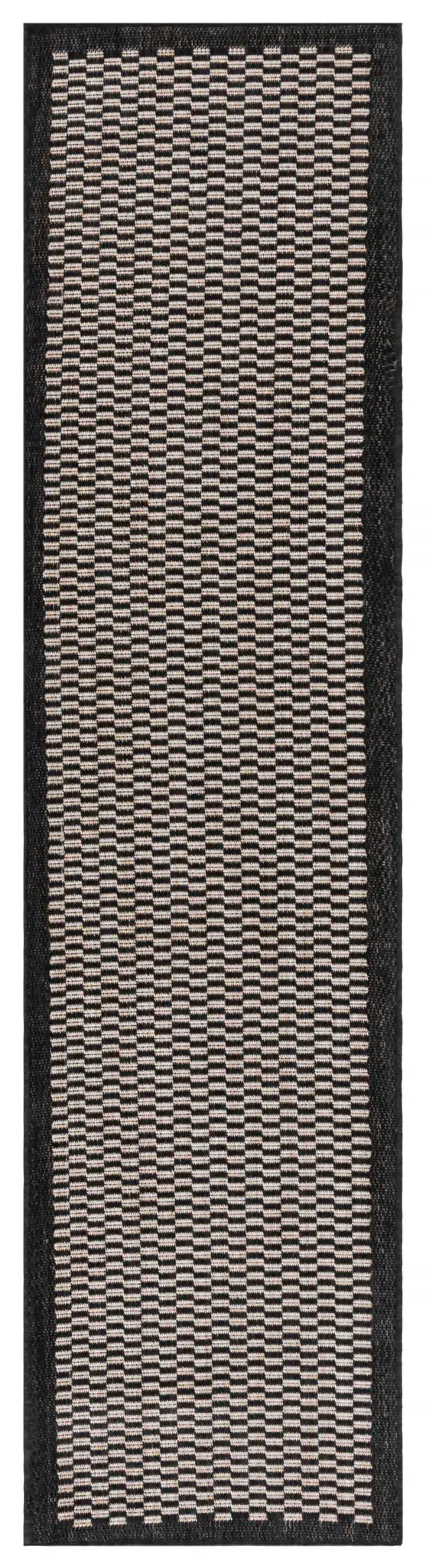 Beach House Basketweave Bordered Outdoor Rug