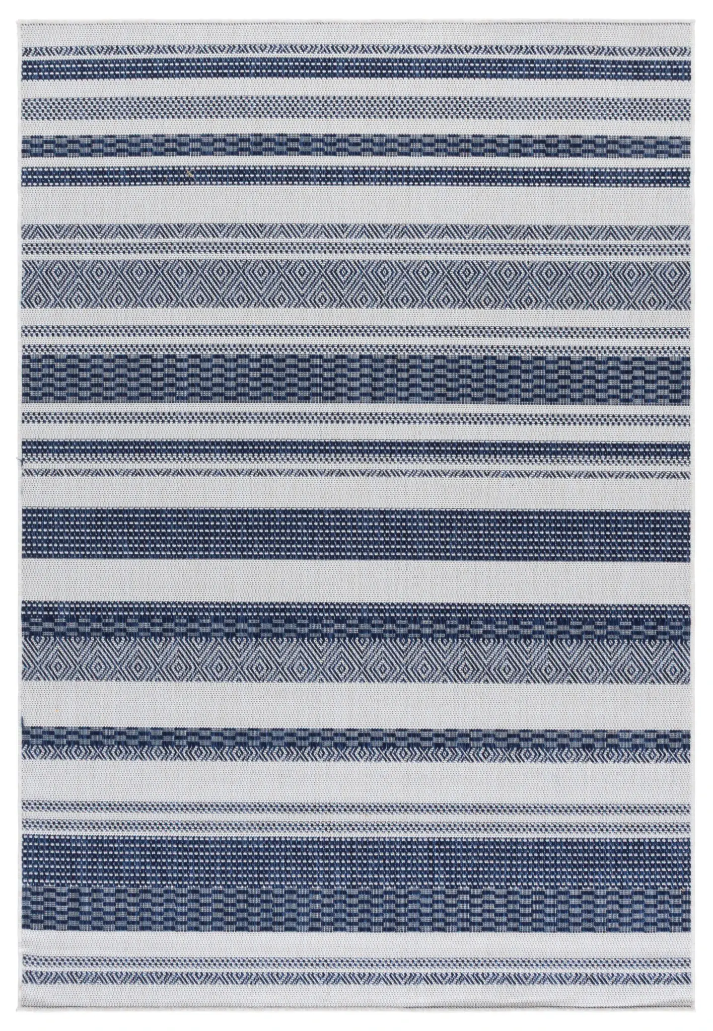 Beach House Geometric Stripe Outdoor Rug