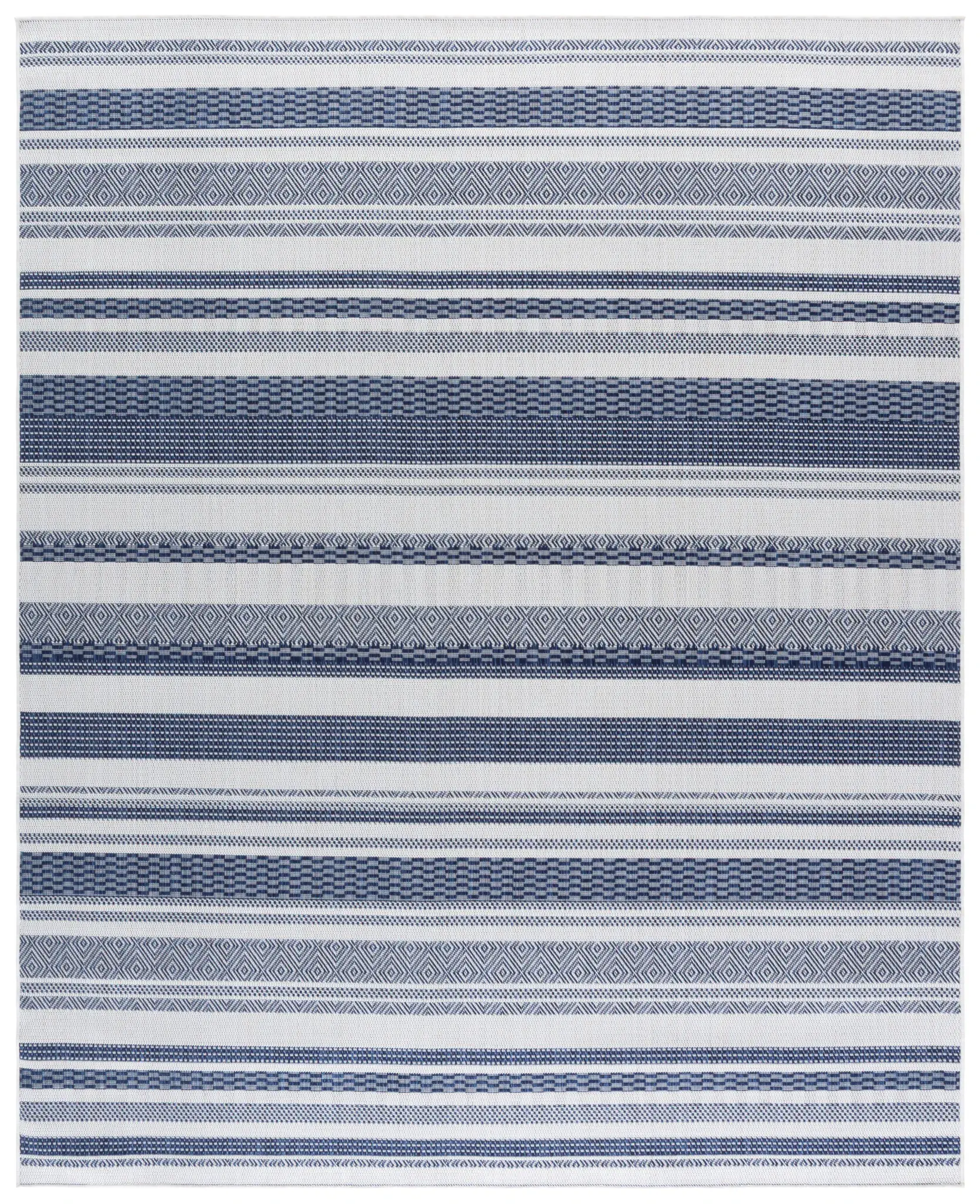 Beach House Geometric Stripe Outdoor Rug