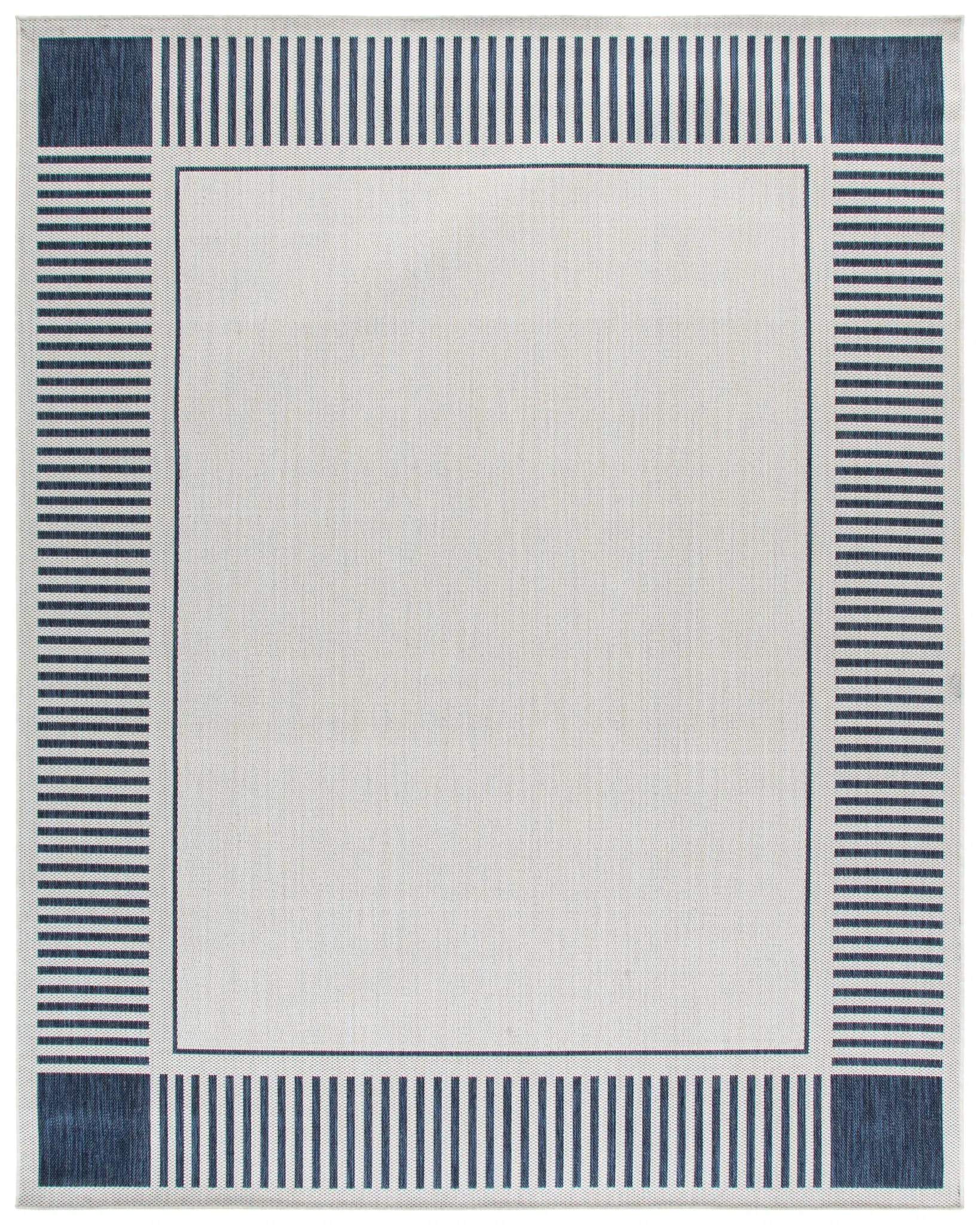 Beach House Perimeter Stripe Outdoor Rug
