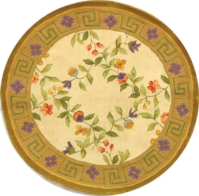 Berkley Traditional Floral Hand-Hooked Wool Rug