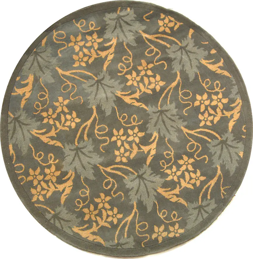 Berkley Botanical Border Hand-Hooked Wool Rug